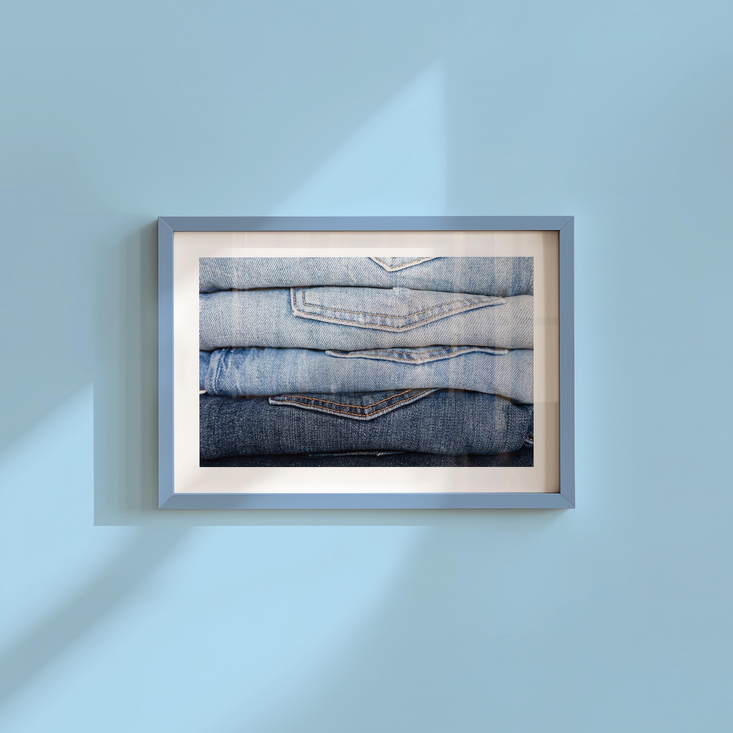 Denim Abstract Digital Art Print