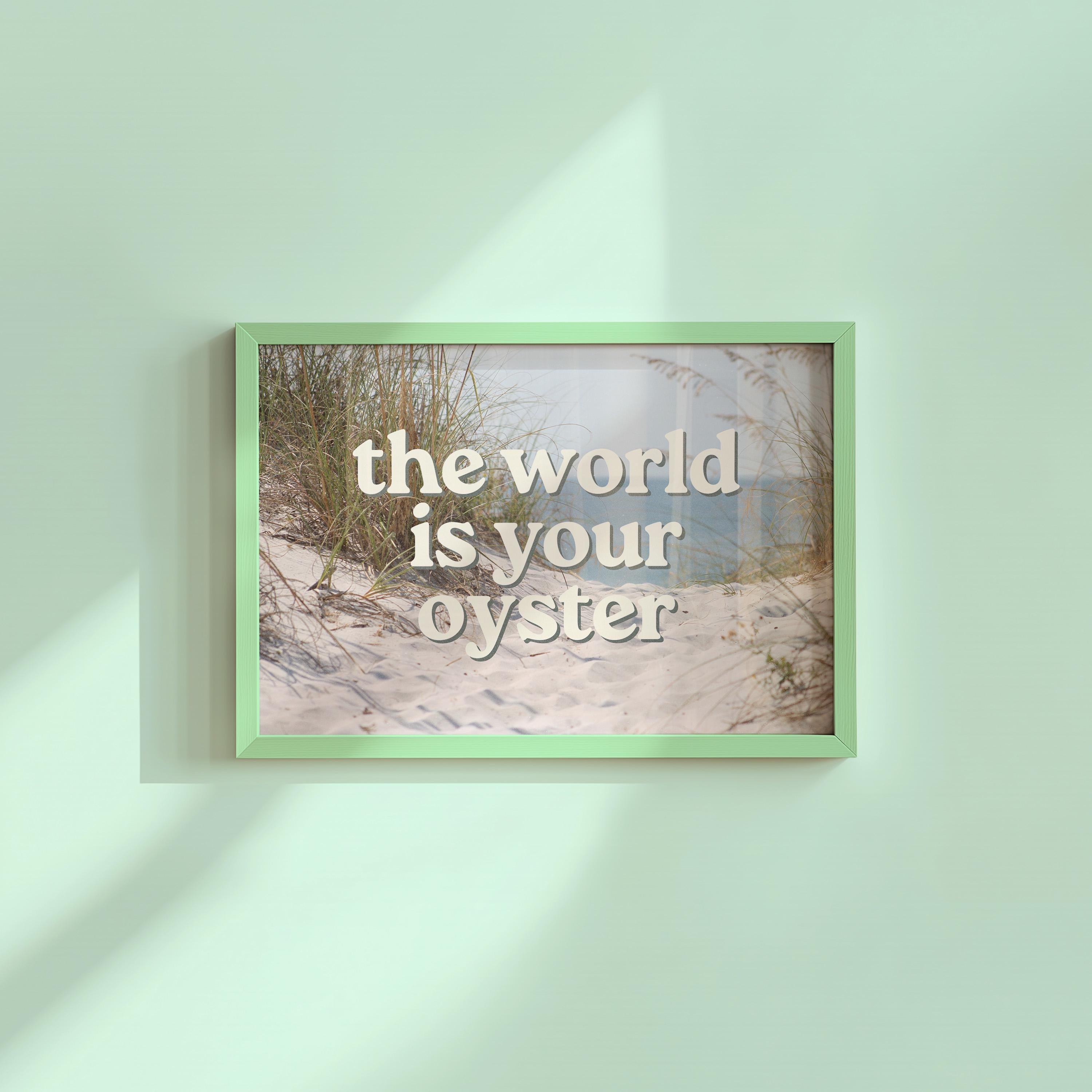 The World Is Your Oyster Beach Digital Art Print