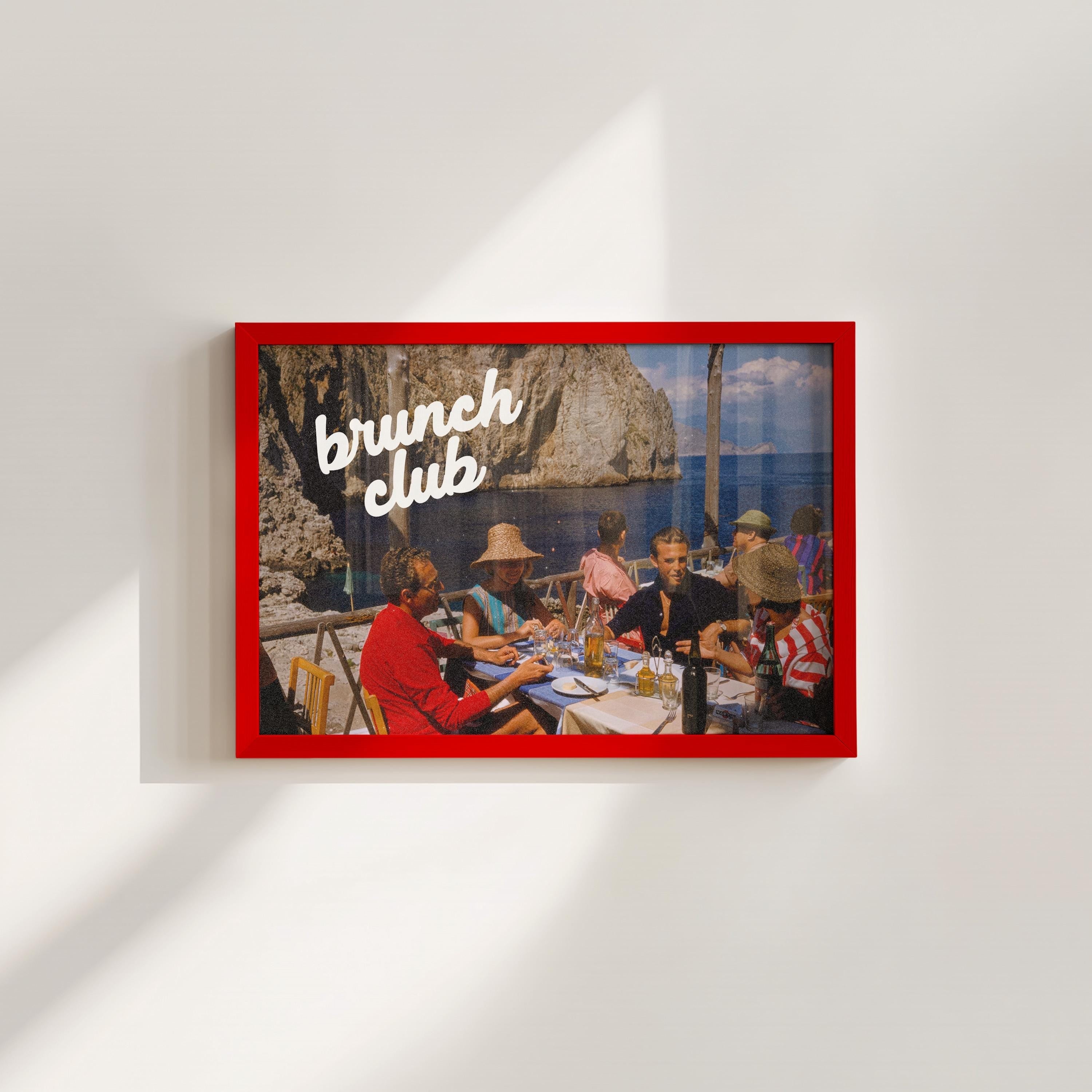 Brunch Club Retro Photo Digital Art Print