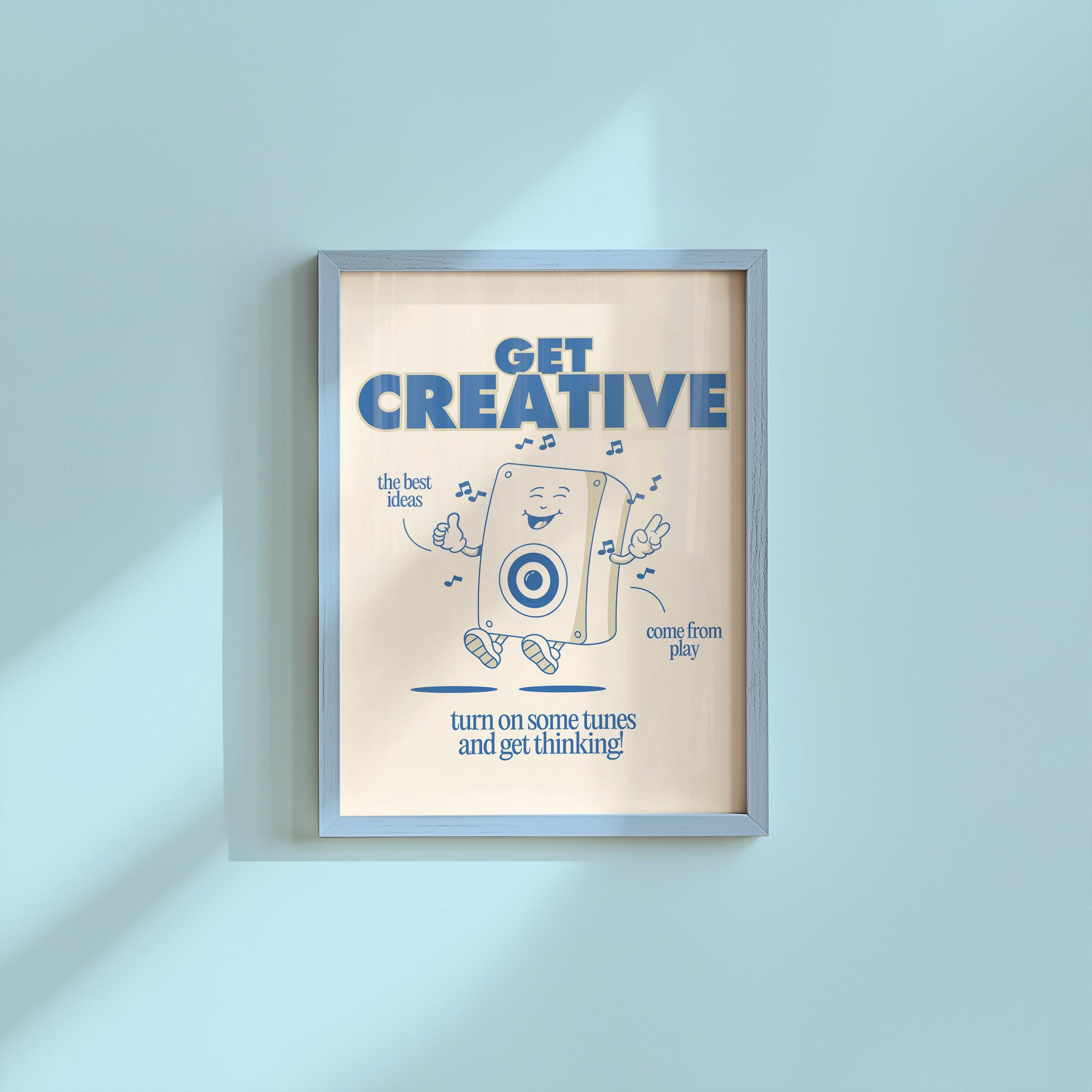 Get Creative Cartoon Digital Art Print