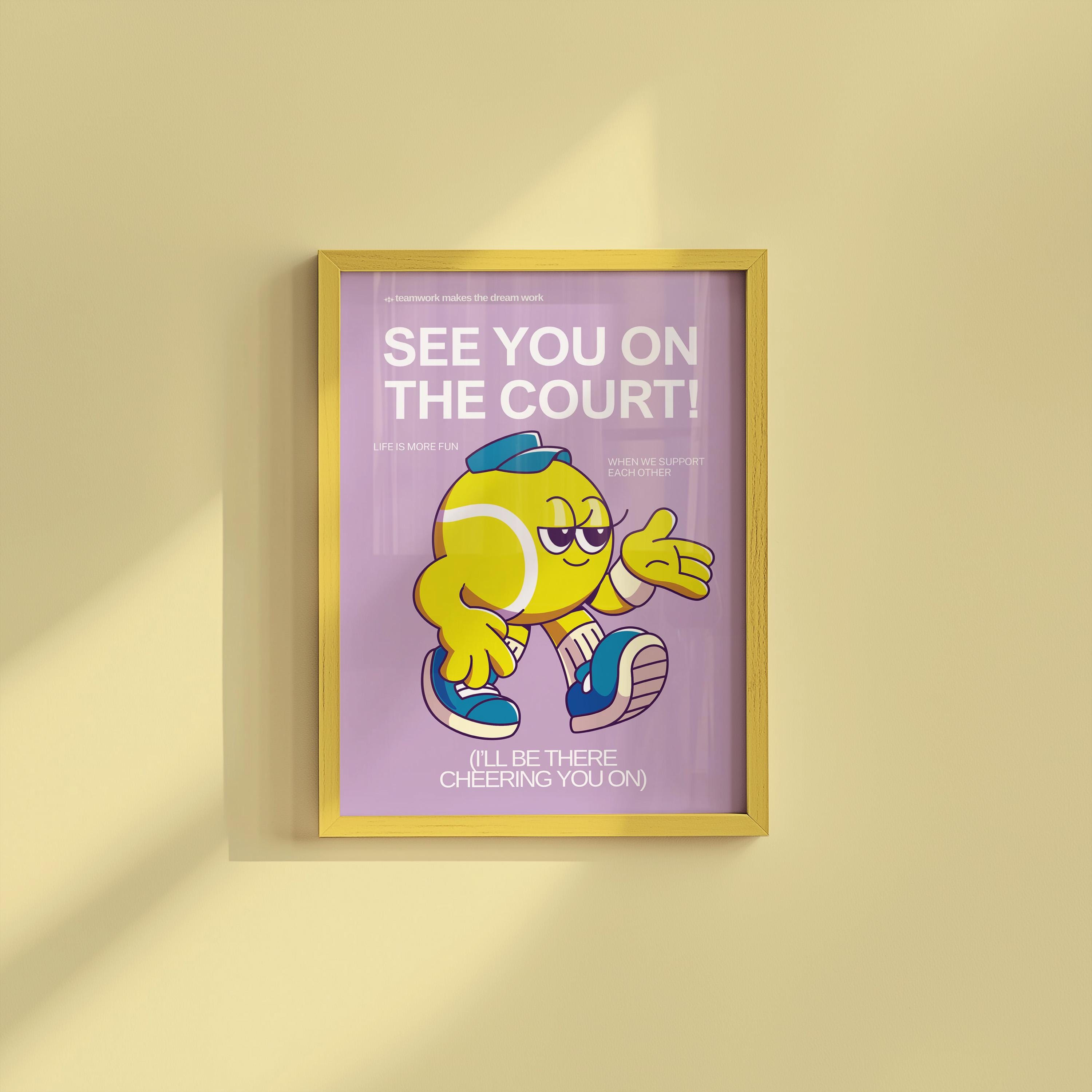 See You On The Court Tennis Digital Art Print