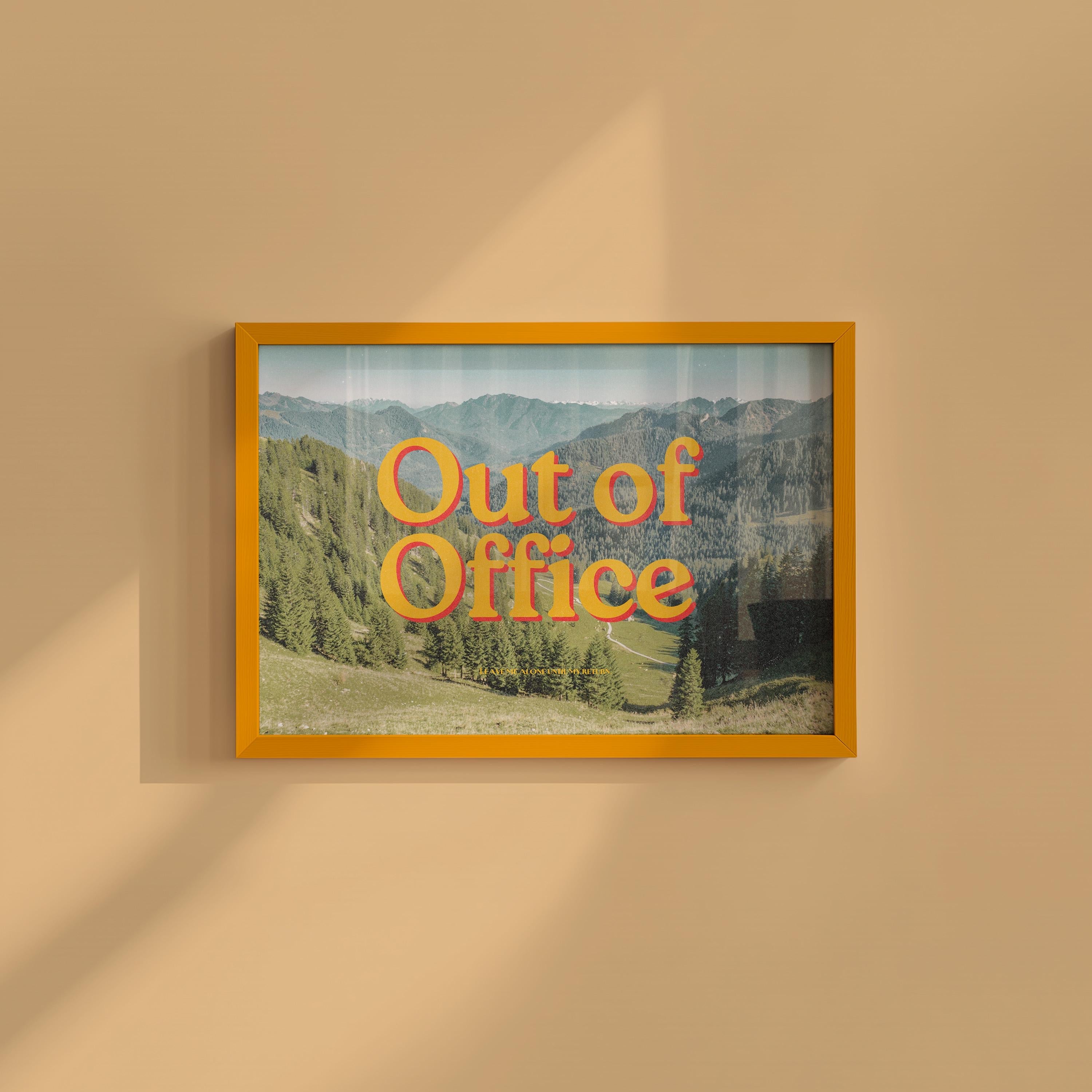 Out of Office Rolling Hills Digital Art Print