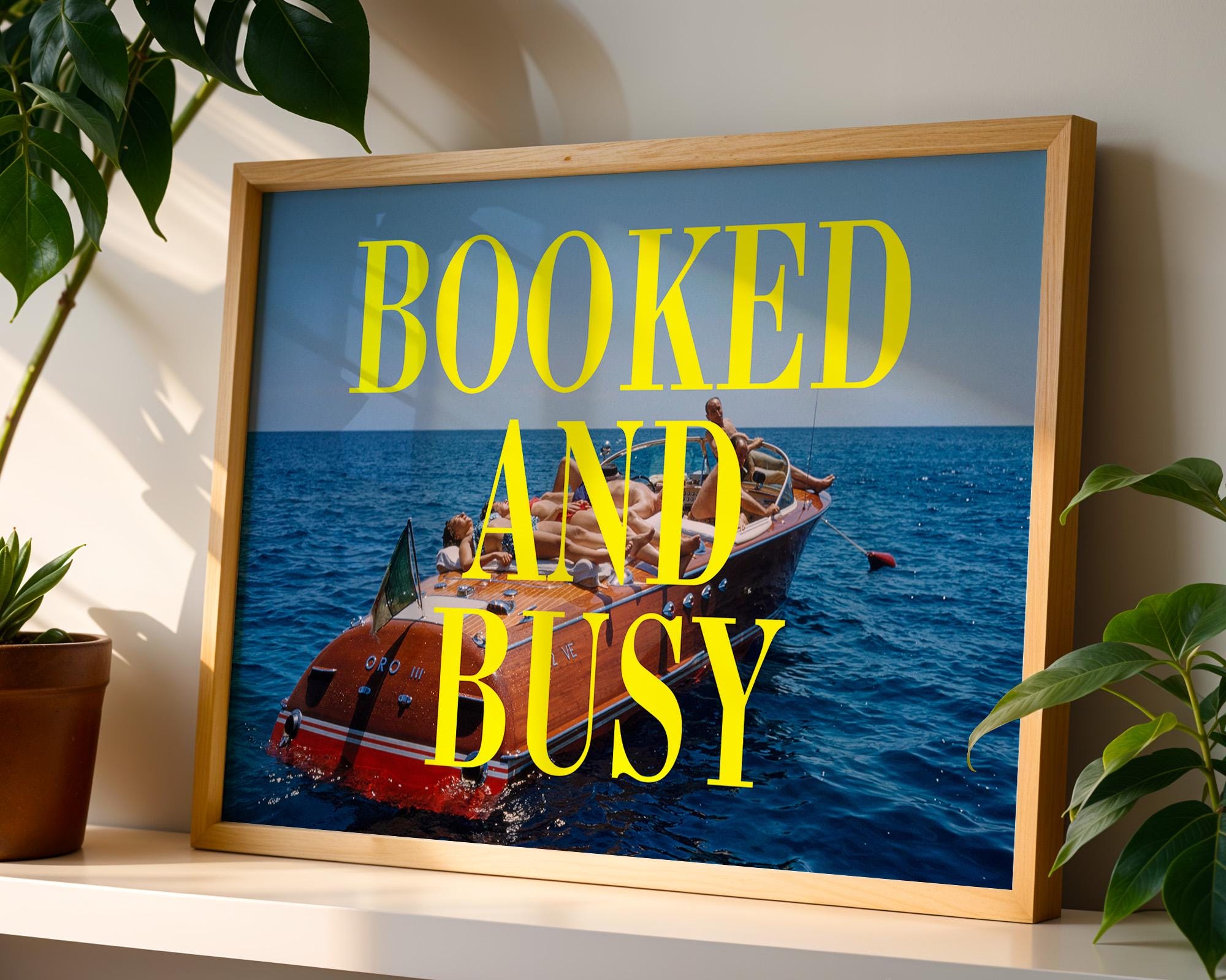 Booked and Busy Capri Digital Art Print