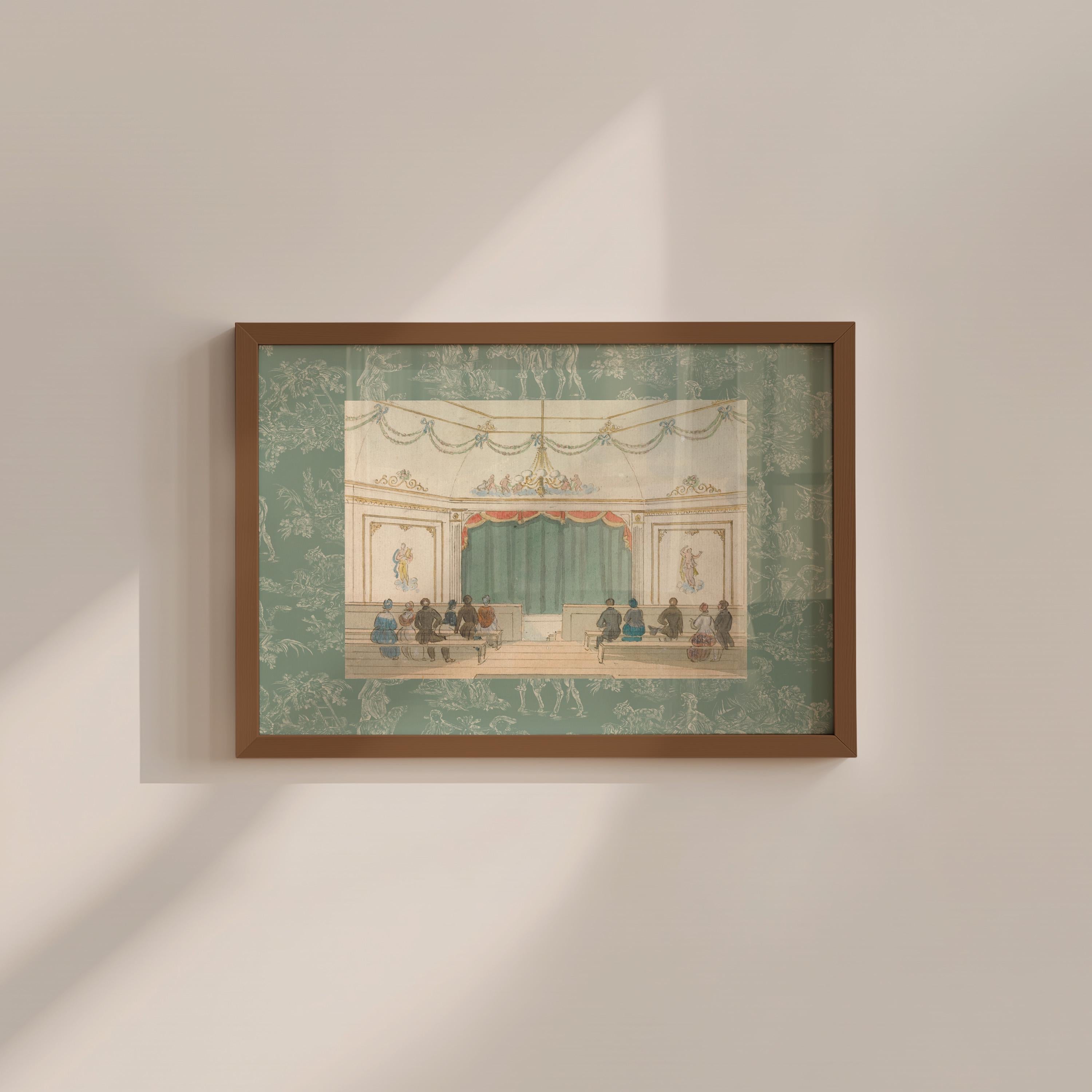 Vintage Ballet Theater Digital Art Print