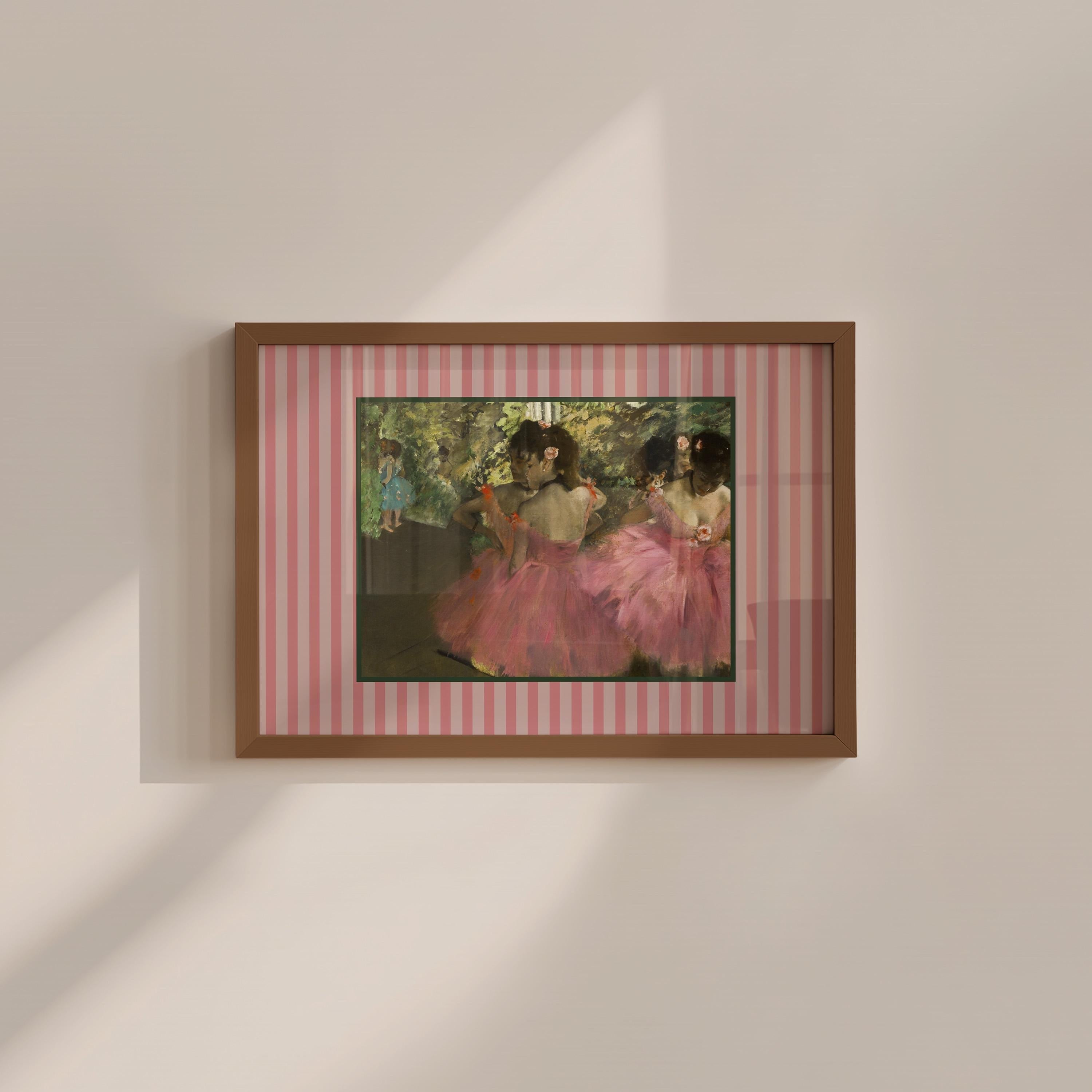 Pink Vintage Dancer Digital Art Print