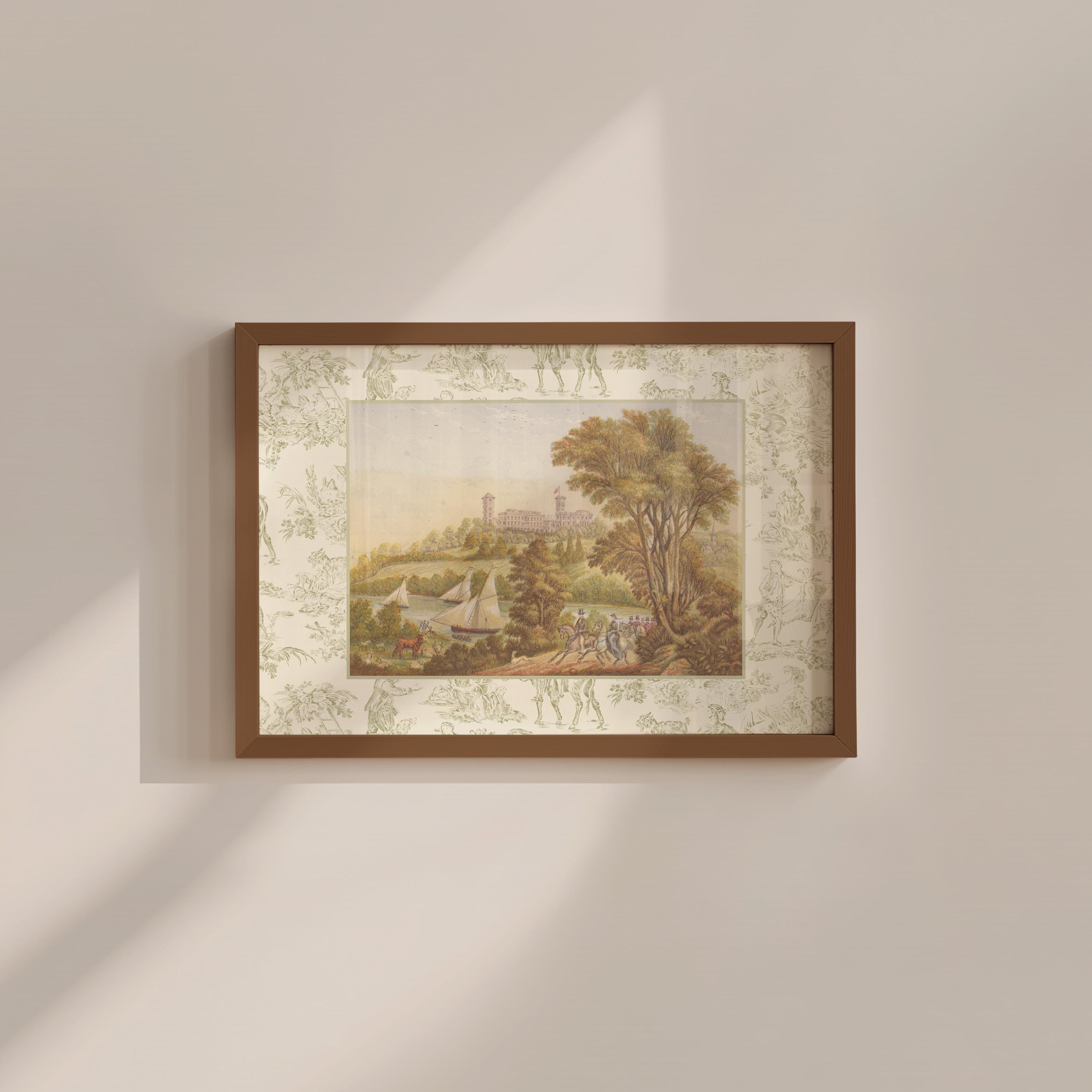 Eaton Hall Vintage Digital Art Print
