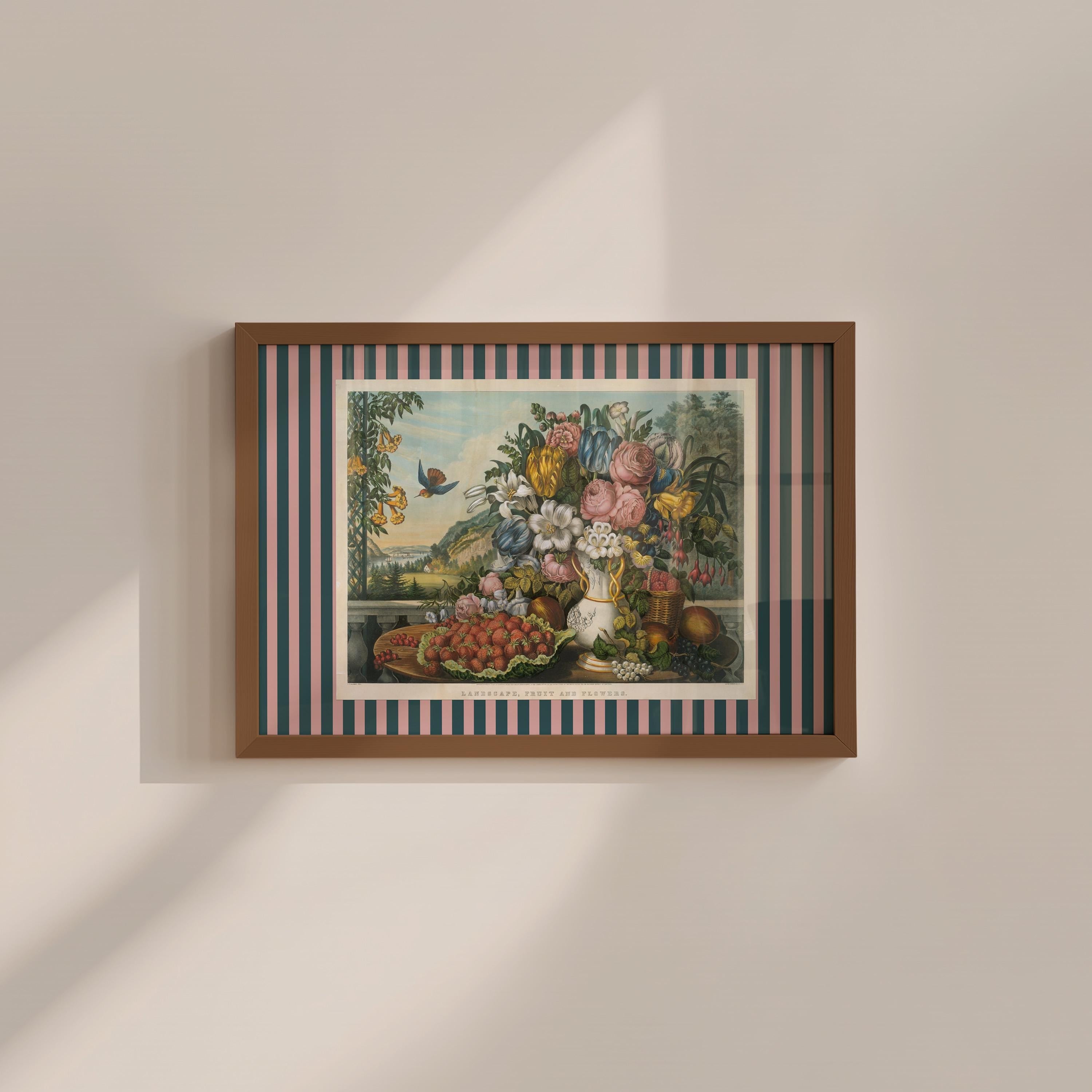 Vintage Flower Digital Art Print