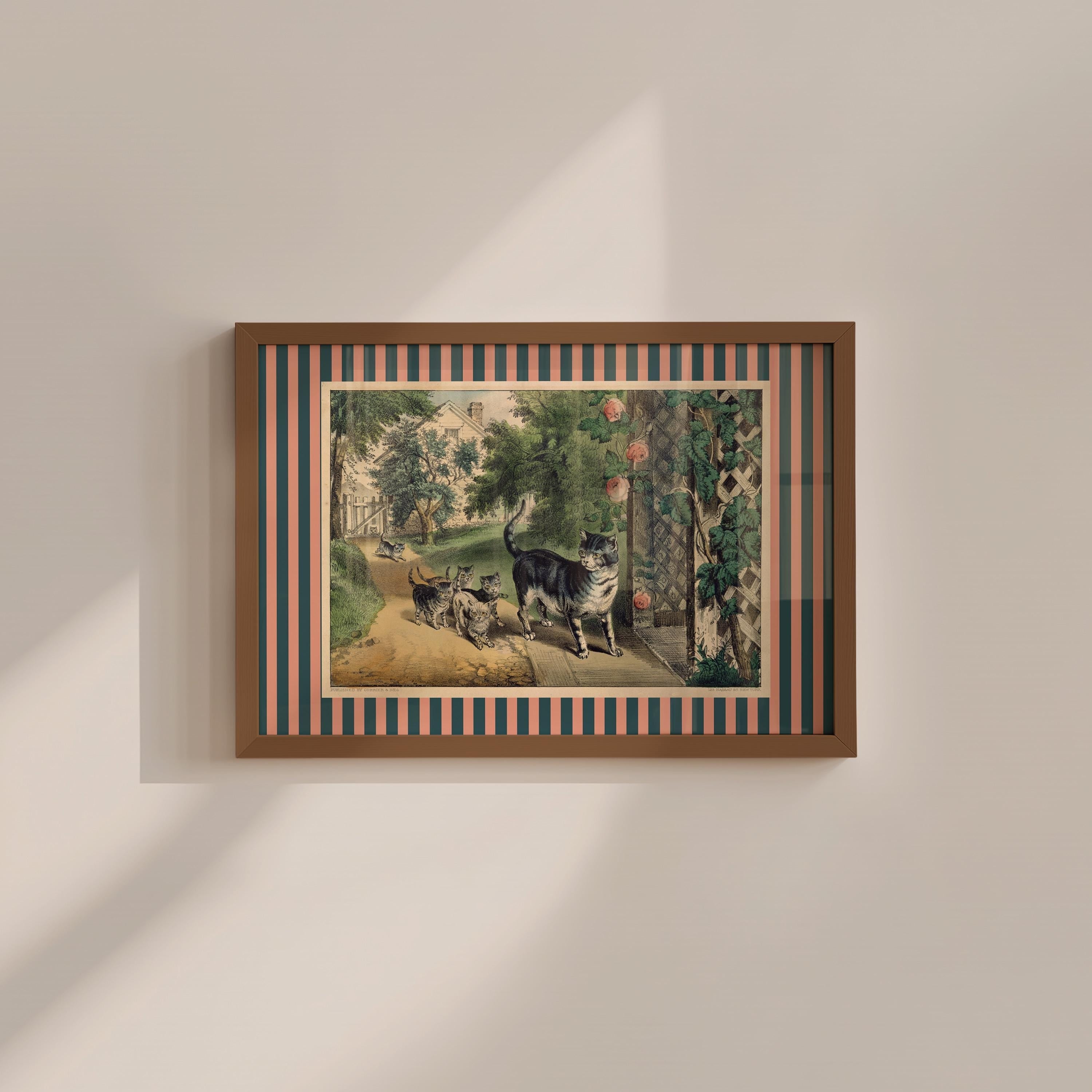 Vintage Kittens Digital Art Print