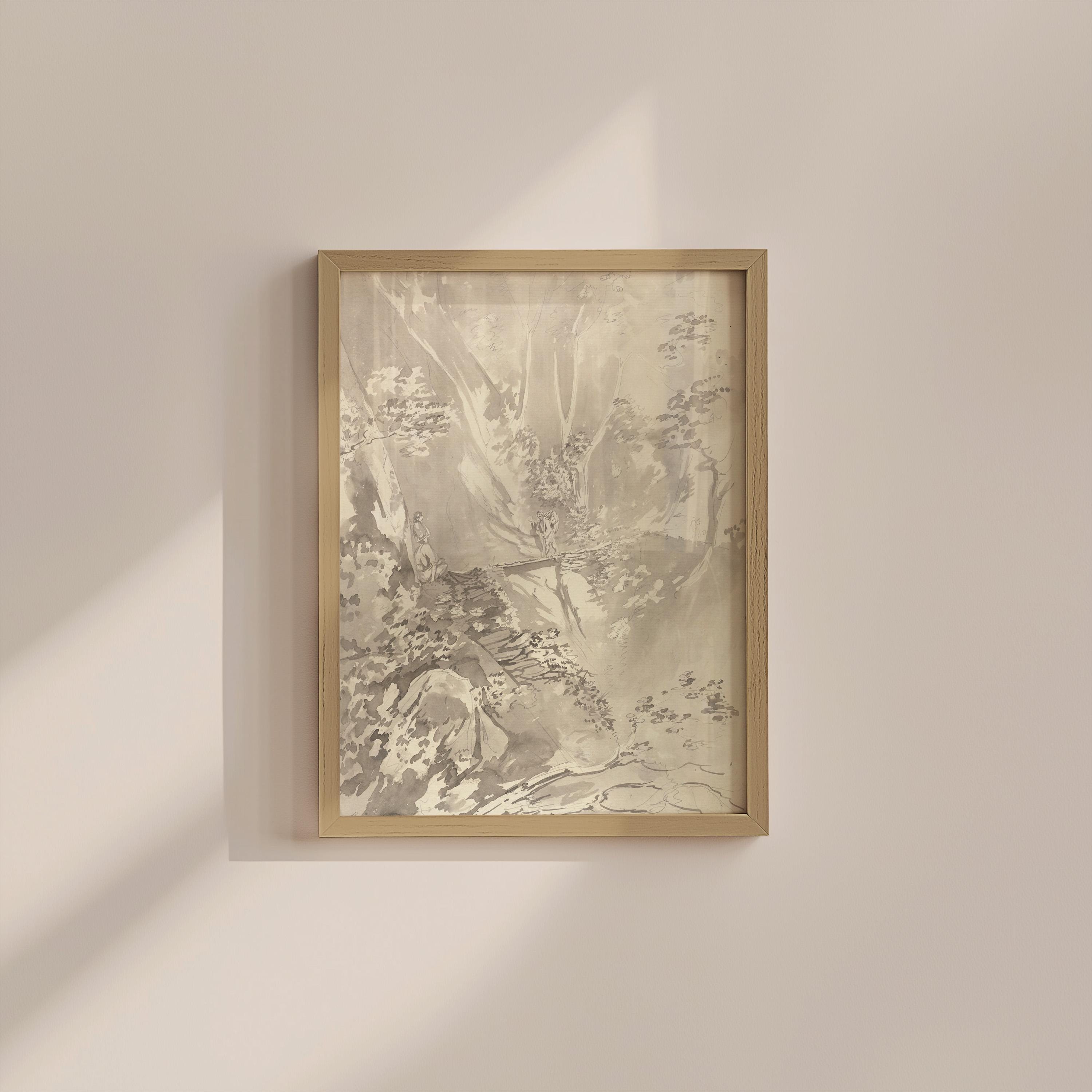 Travelers Vintage Digital Art Print