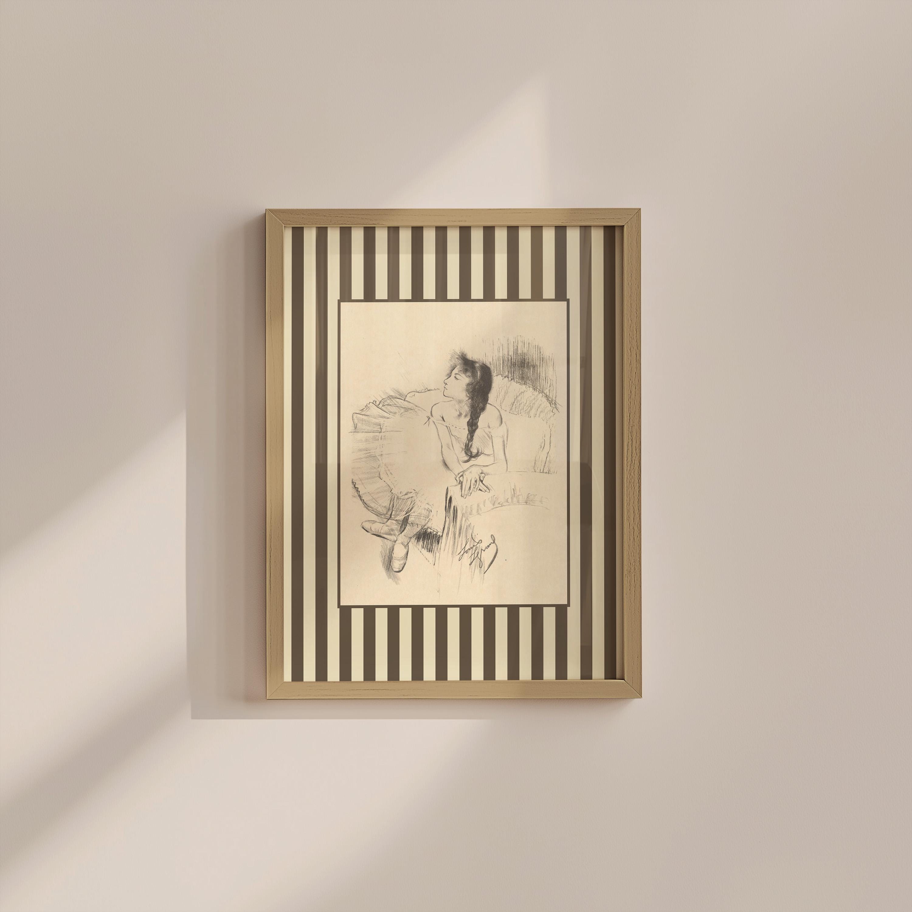 Vintage Fashion Ballerina Digital Art Print