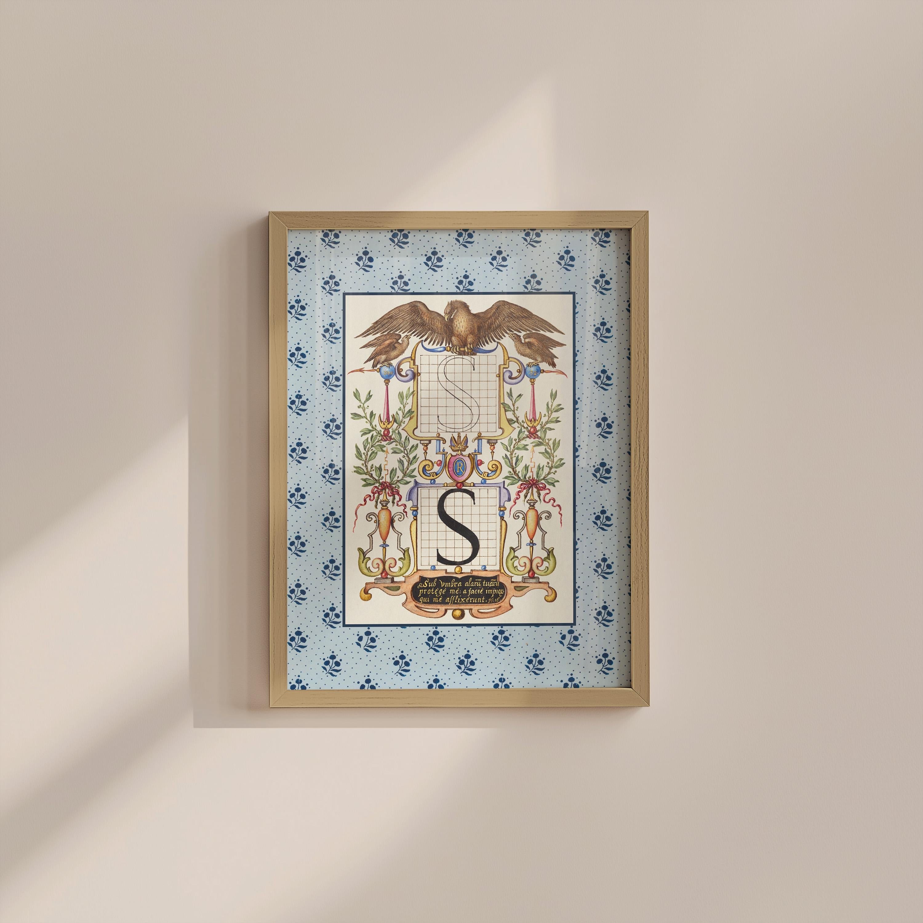 Vintage Letter S Digital Art Print