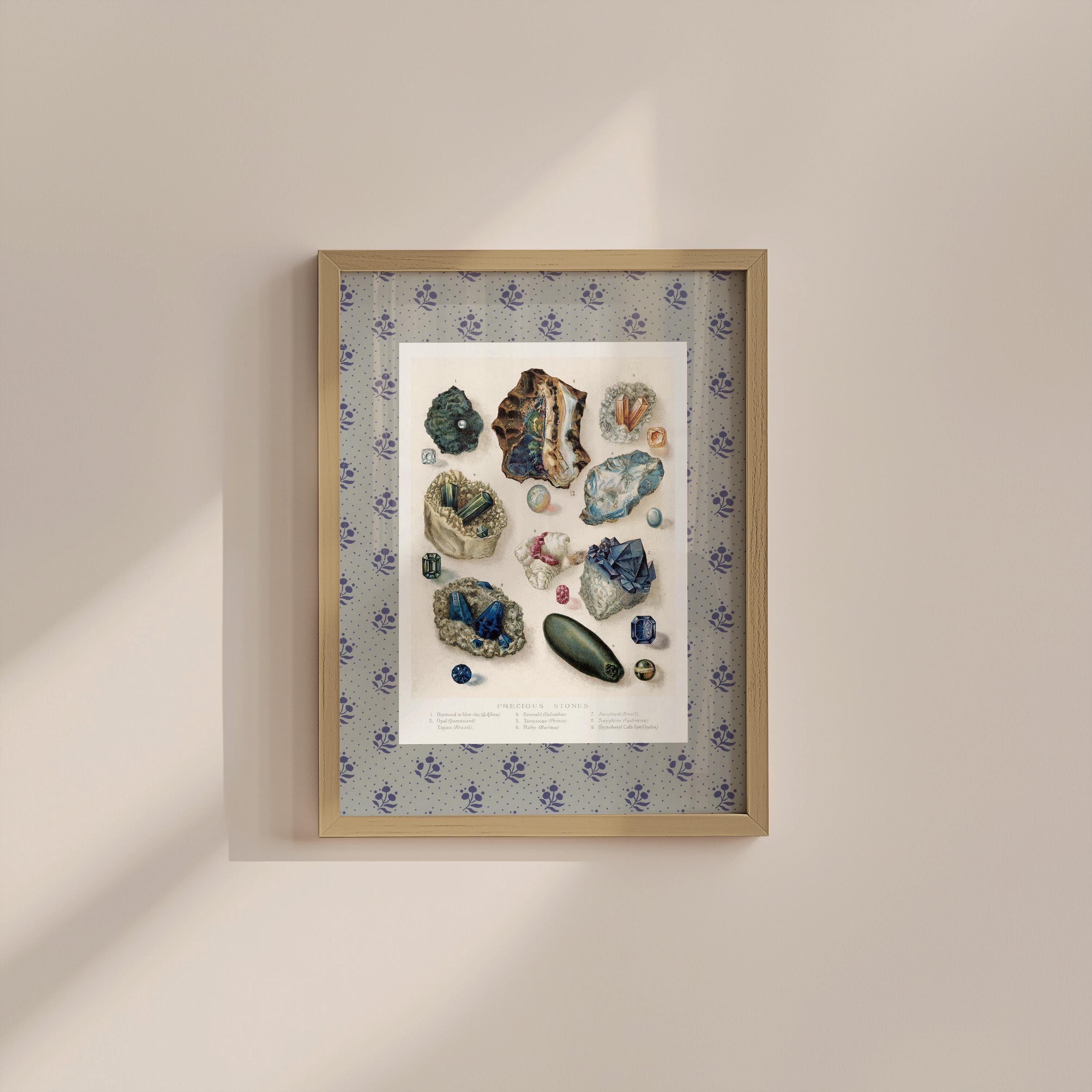 Gemstone Vintage Digital Art Print