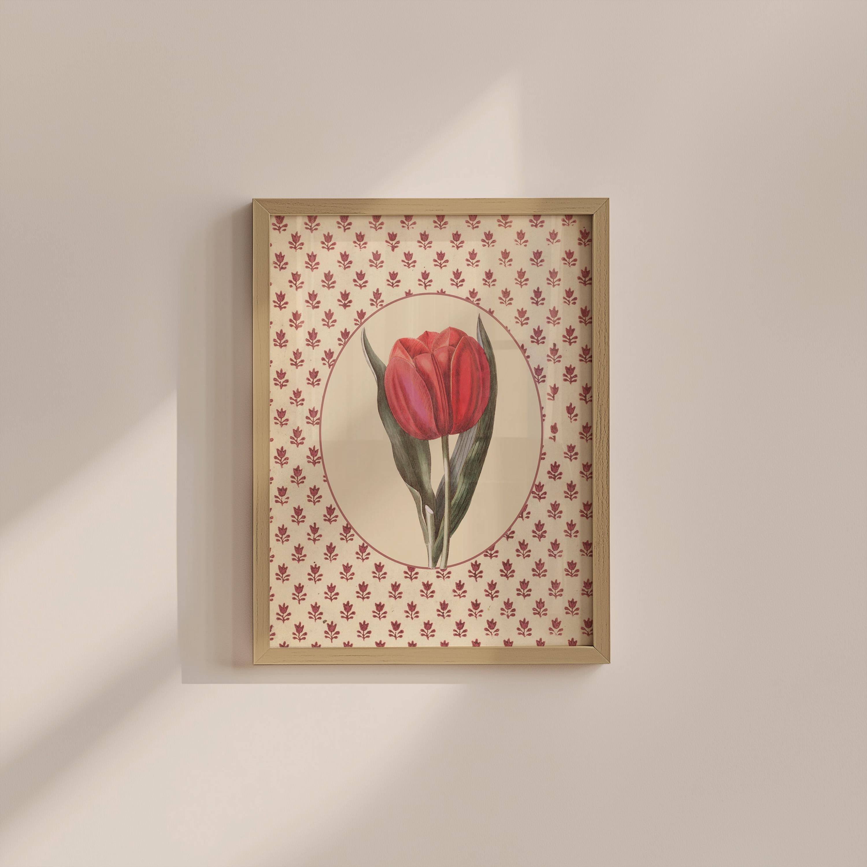 Vintage Tulip Floral Digital Art Print