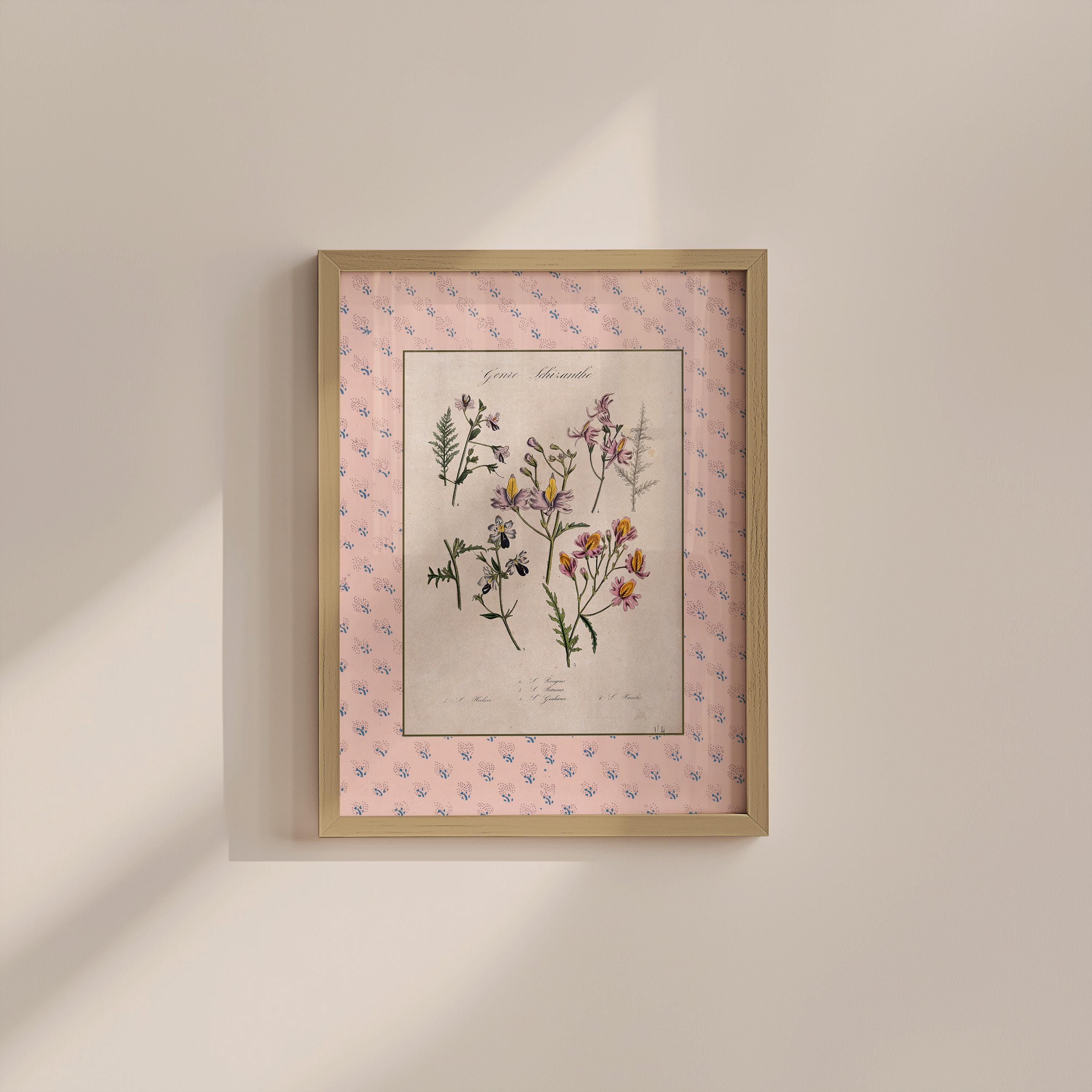 Vintage Floral Rose Digital Art Print