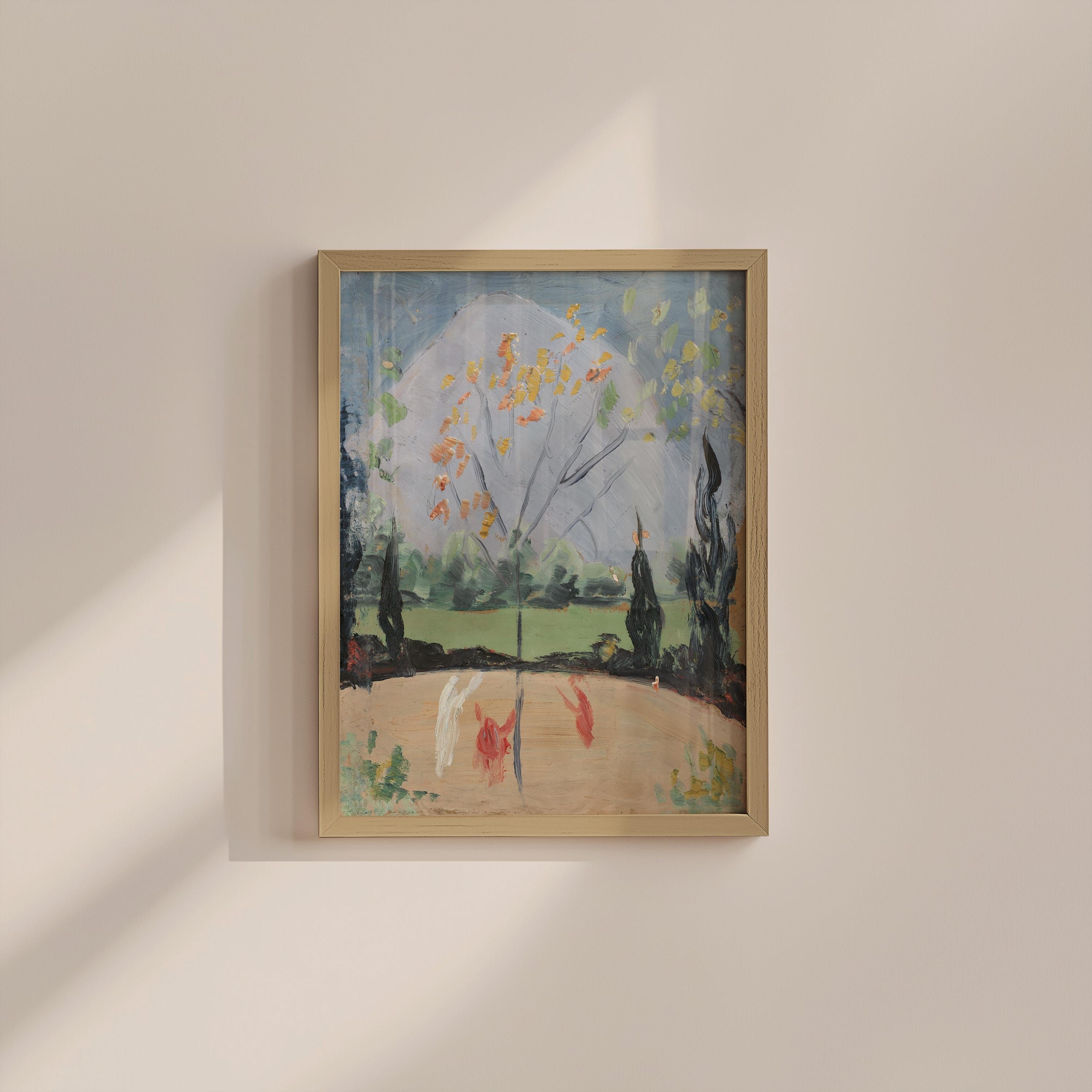 Orange Orchard Classic Painting Digital Art Print