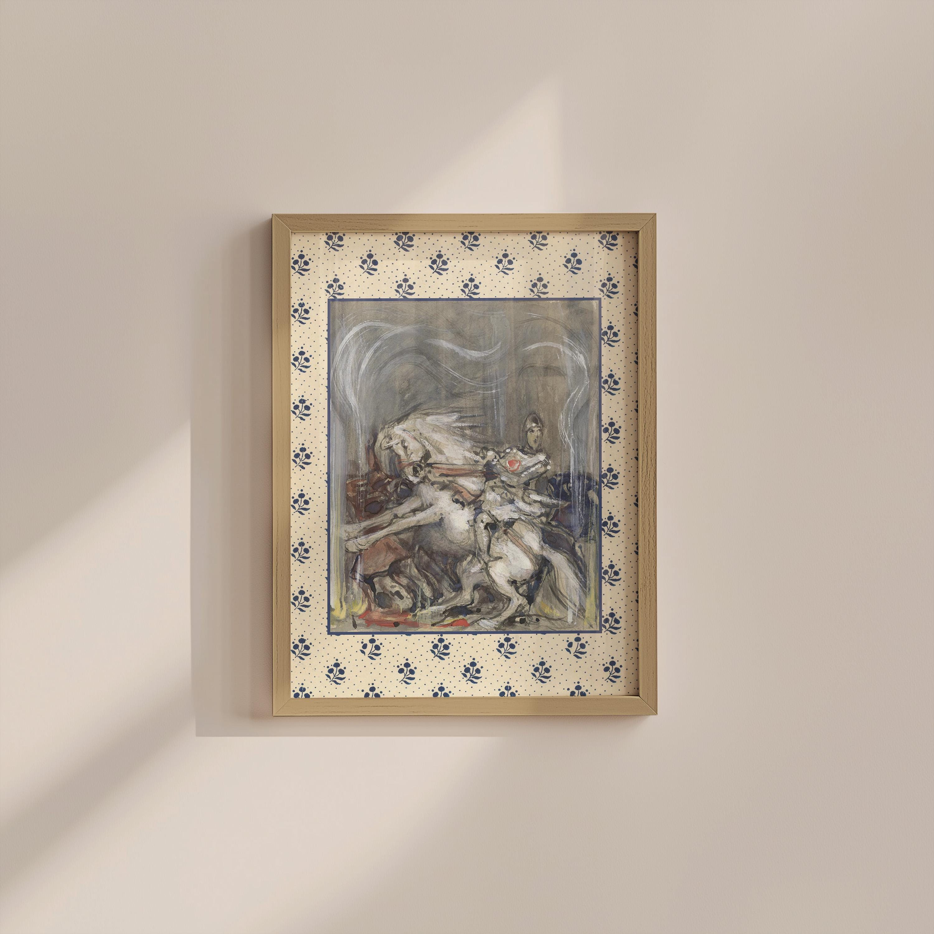 Vintage Knight Painting Digital Art Print
