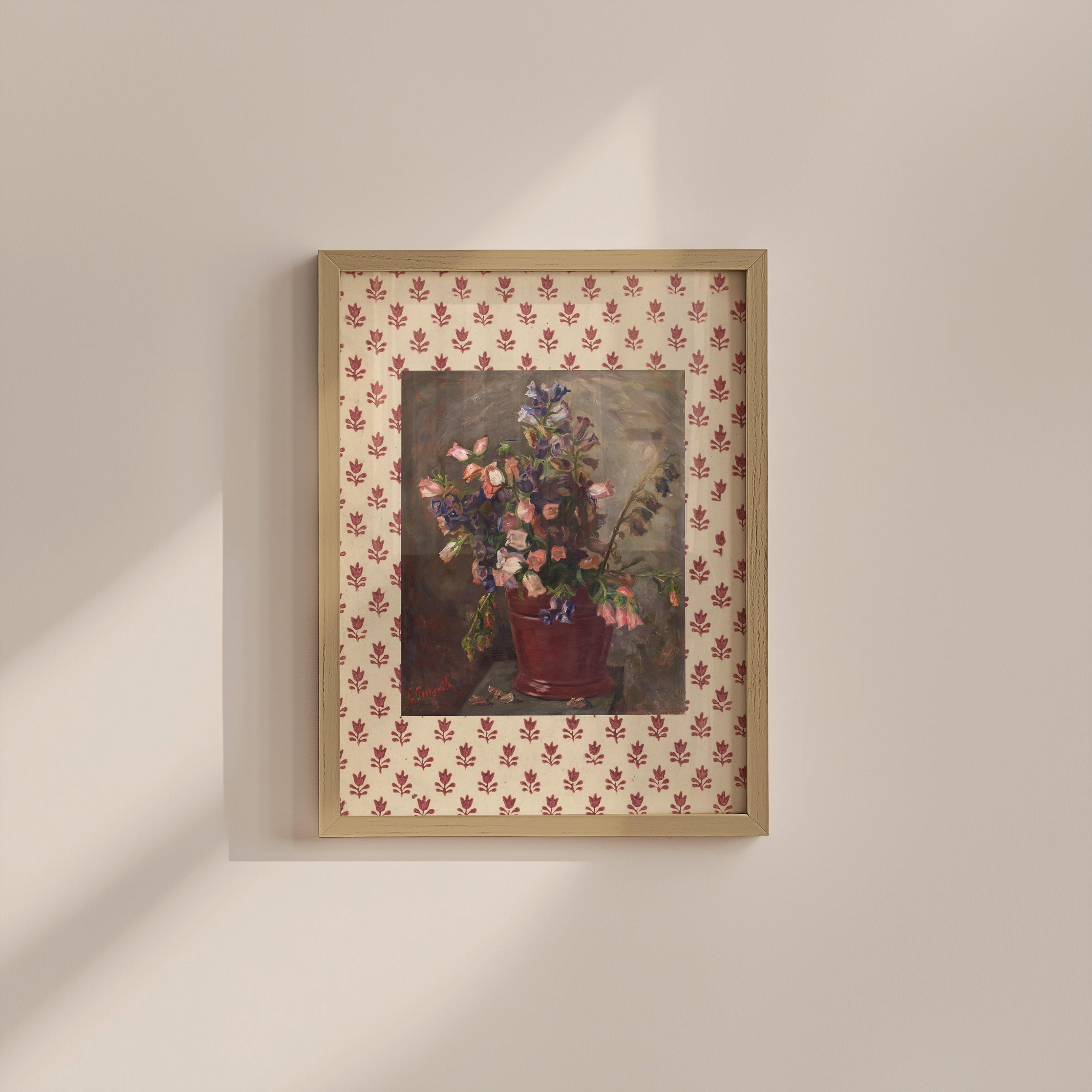 Vintage Floral Painting Digital Art Print