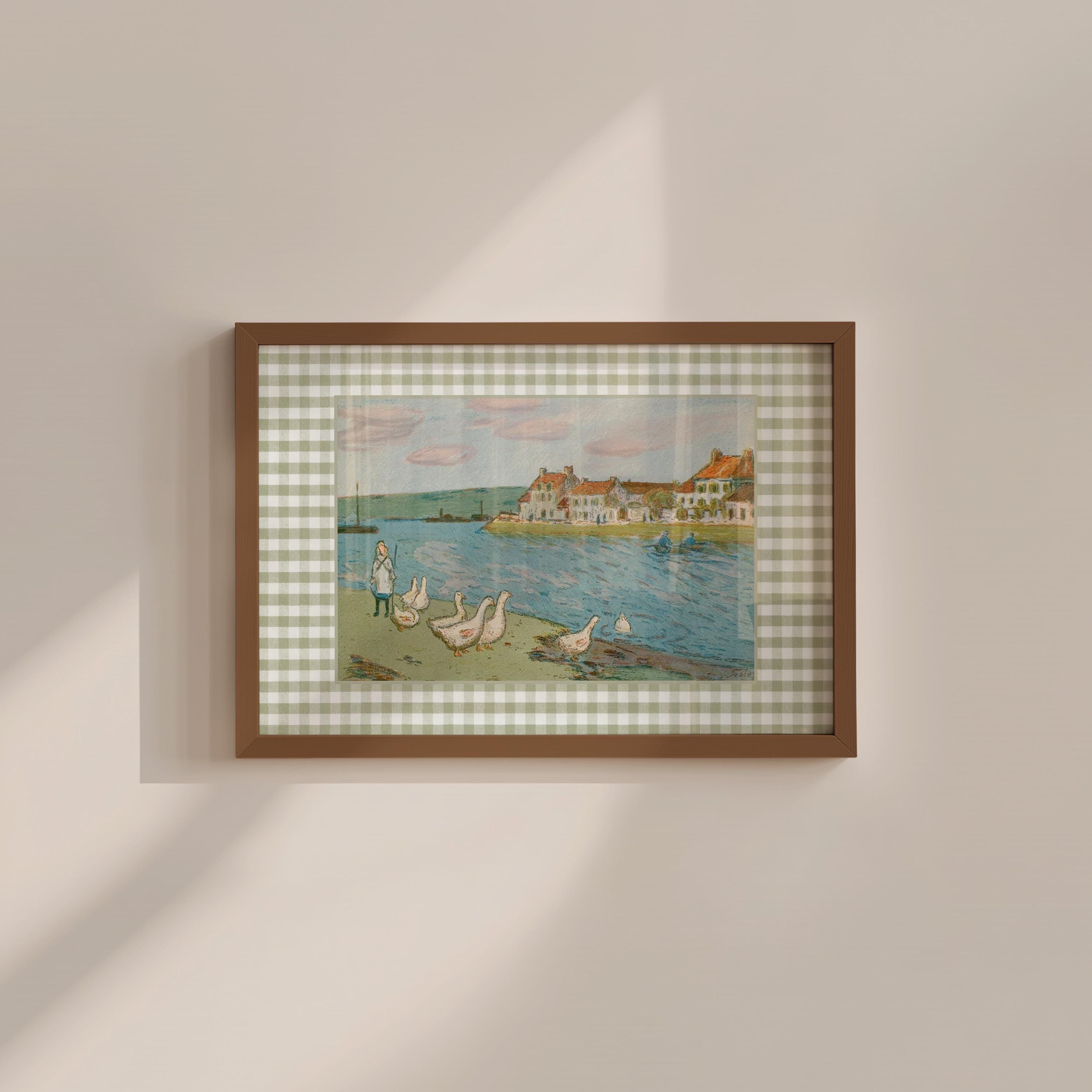 Vintage Swan Digital Art Print