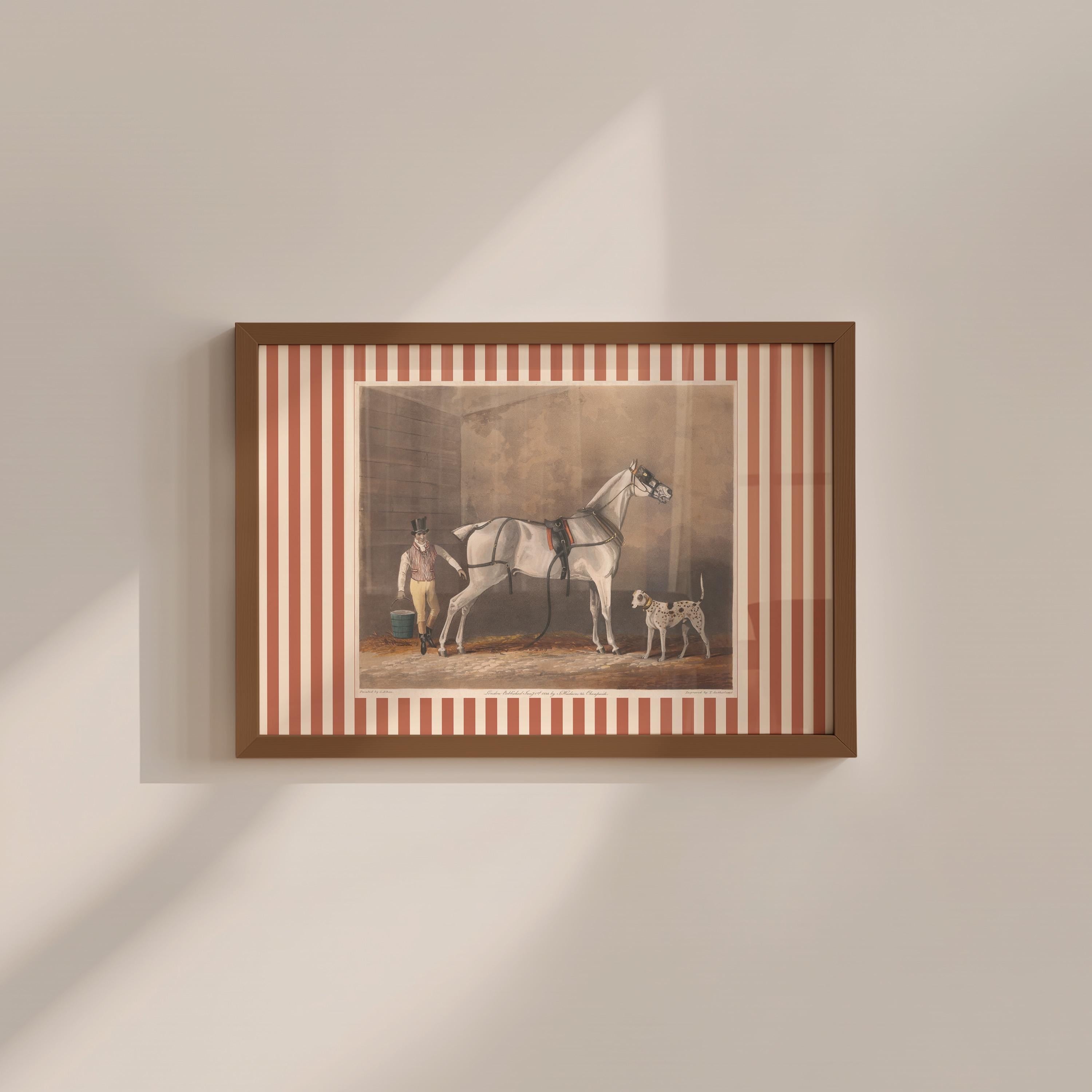 Vintage Horse Painting Digital Art Print