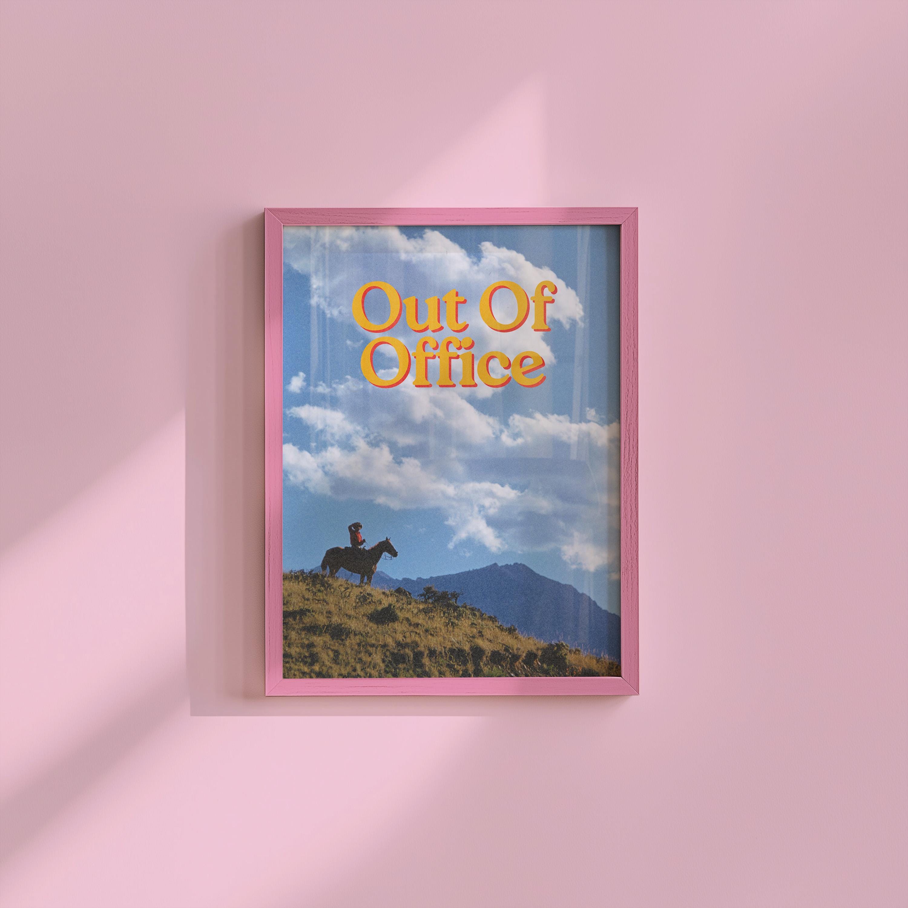 Out of Office Cowboy Digital Art Print