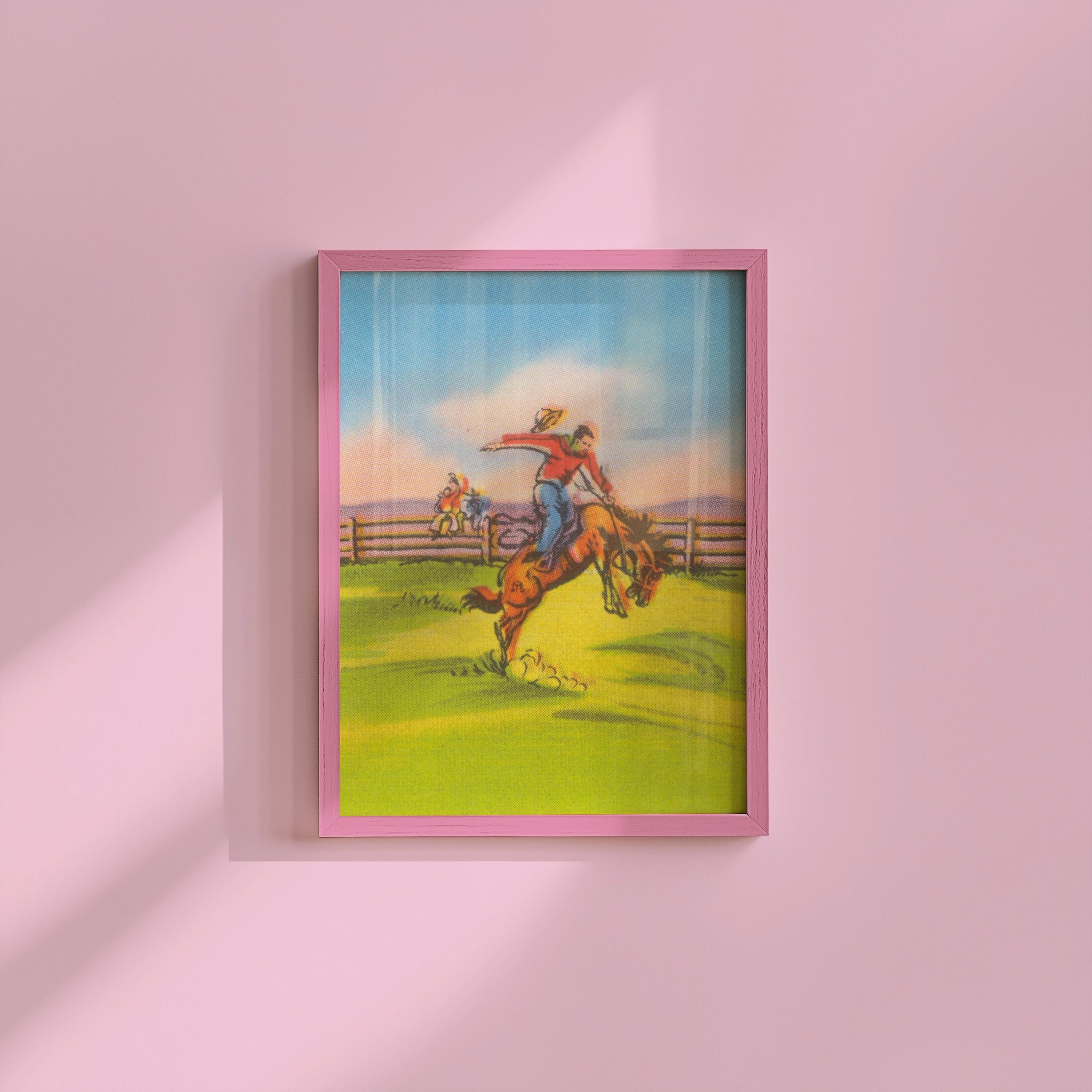 Cowboy Baby Comic Digital Art Print