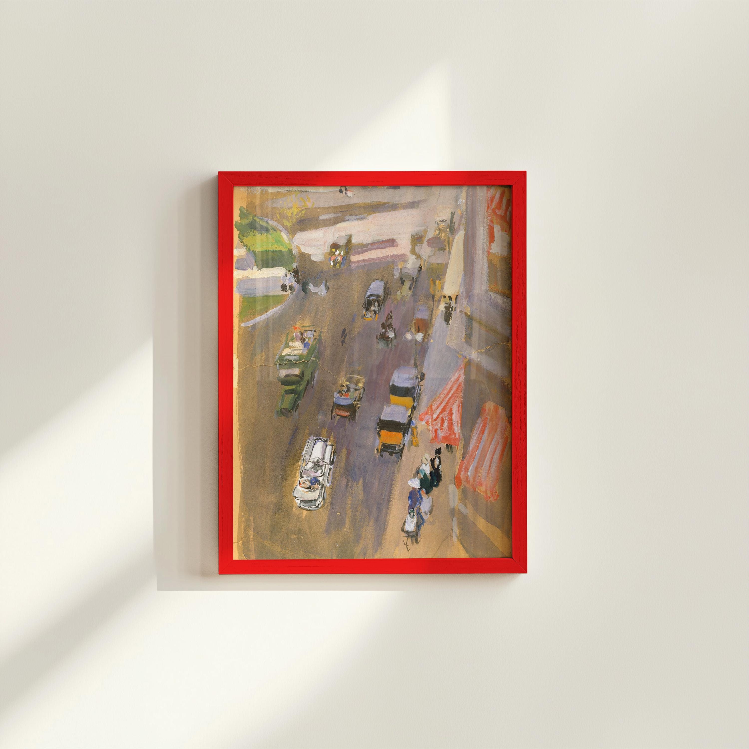 New York Art Print Digital Download - Classic Multi Color City Painting, NYC Wall Decor, Modern New York Prints