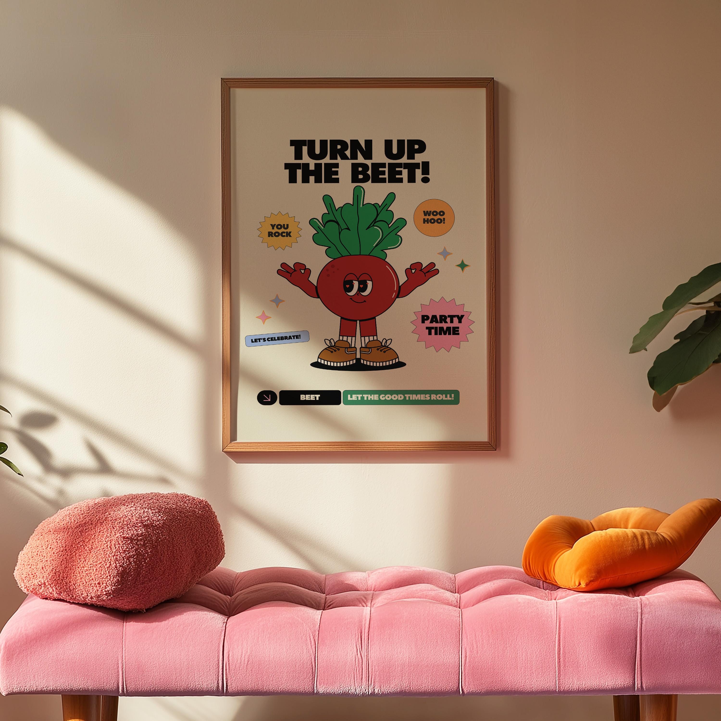 Kids Wall Art, Gallery Wall Set of 2, Kids Art Prints, Classroom Decor, Classroom Poster, Digital Art Print Set, Fruit Art Print