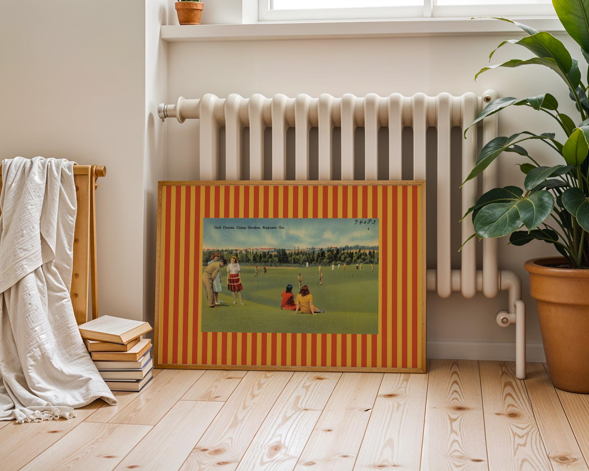 Set of 4 digital art prints, Golfers Print, Retro Gift for Golfer Dad, Horizontal Vintage, Office Decor, Golf Poster, Masters Art Print