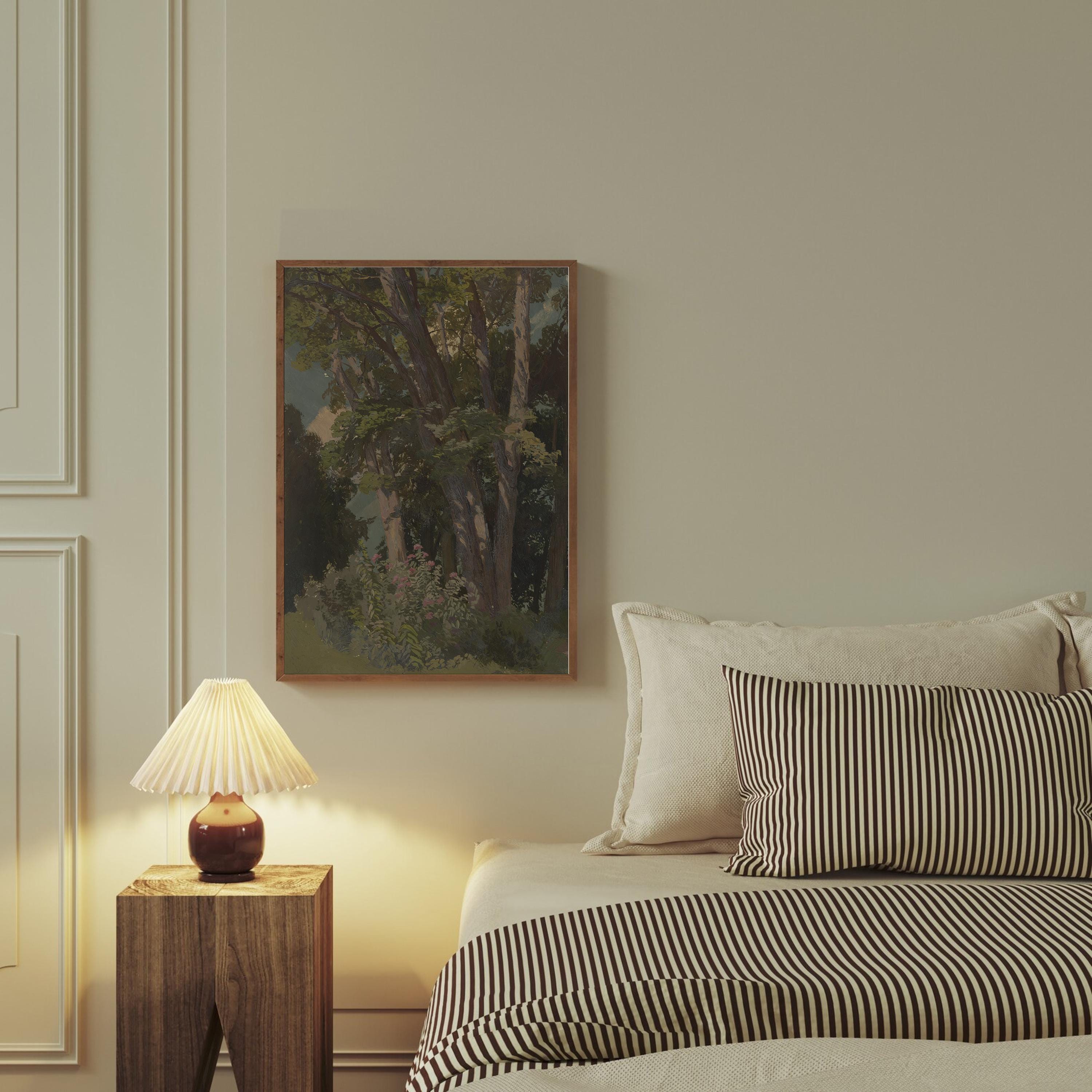 Vintage Abstract Landscape Digital Print, Neutral Warm Tones Large Wall Art, Downloadable Oil Painting Decor, Modern Home Decor