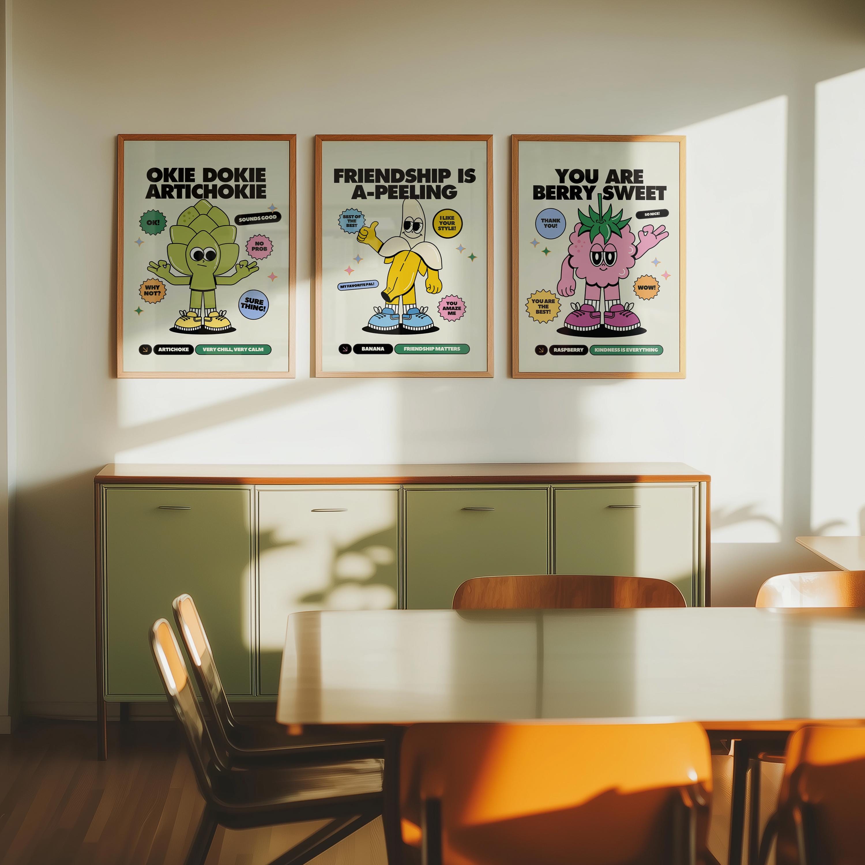 Set of 3 Kids and Classroom Digital Art Prints