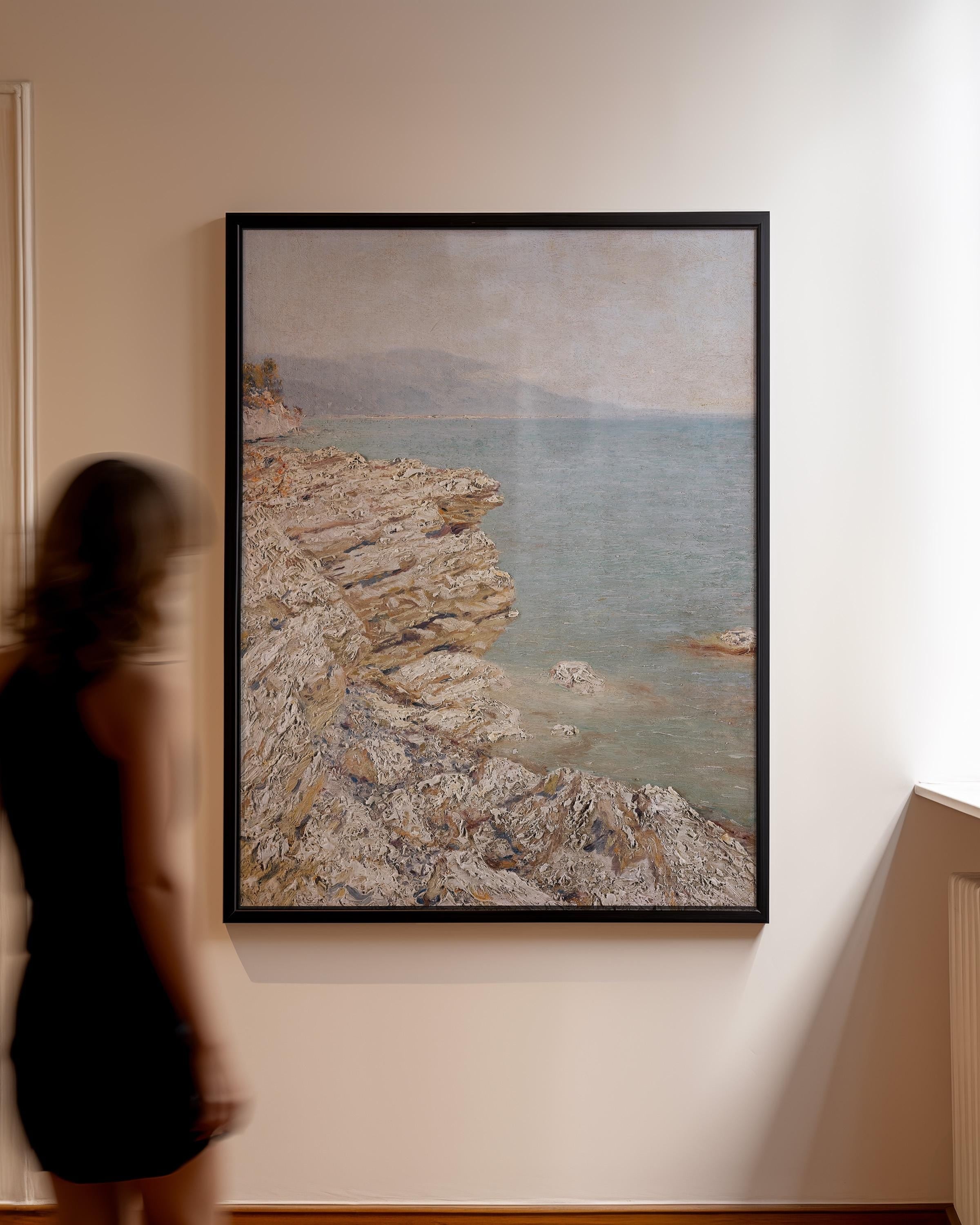 Vintage Beach Art, Digital Vintage Print, Vintage Art, Coastal Beach Art, Beach House print, Ocean Cliffs Art Print, Neutral Ocean Art Print