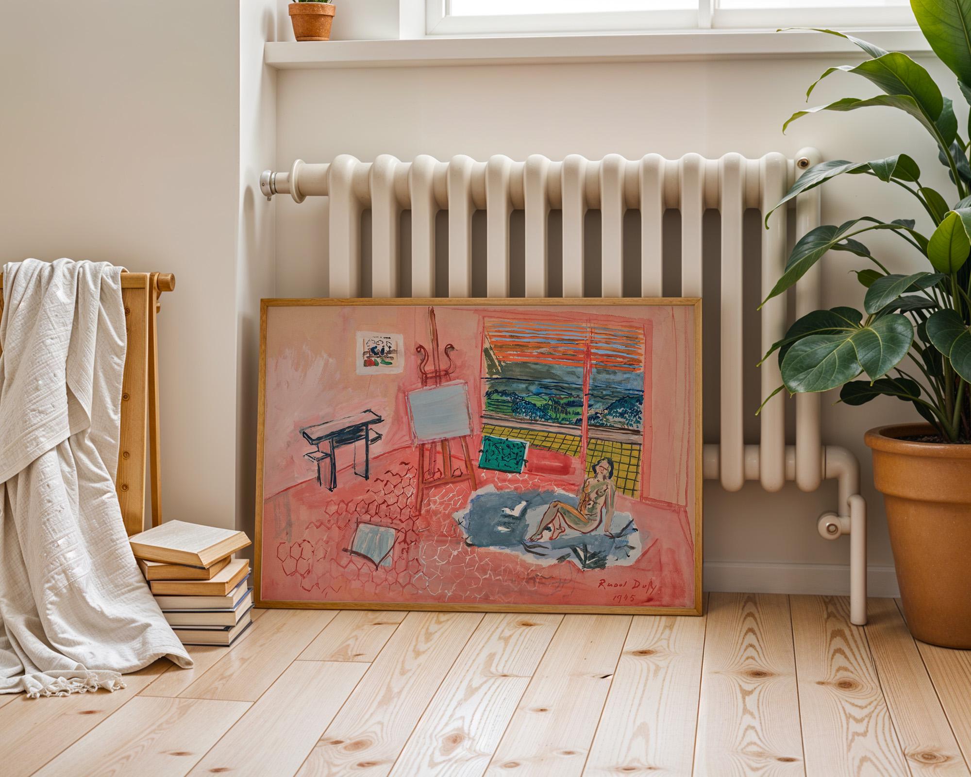 Raoul Dufy, Wall Decor Art Poster, Vintage Print, Abstract Pink Art Print, Fauvism Decor, Classic Abstract Art, Digital Download, Peach Art