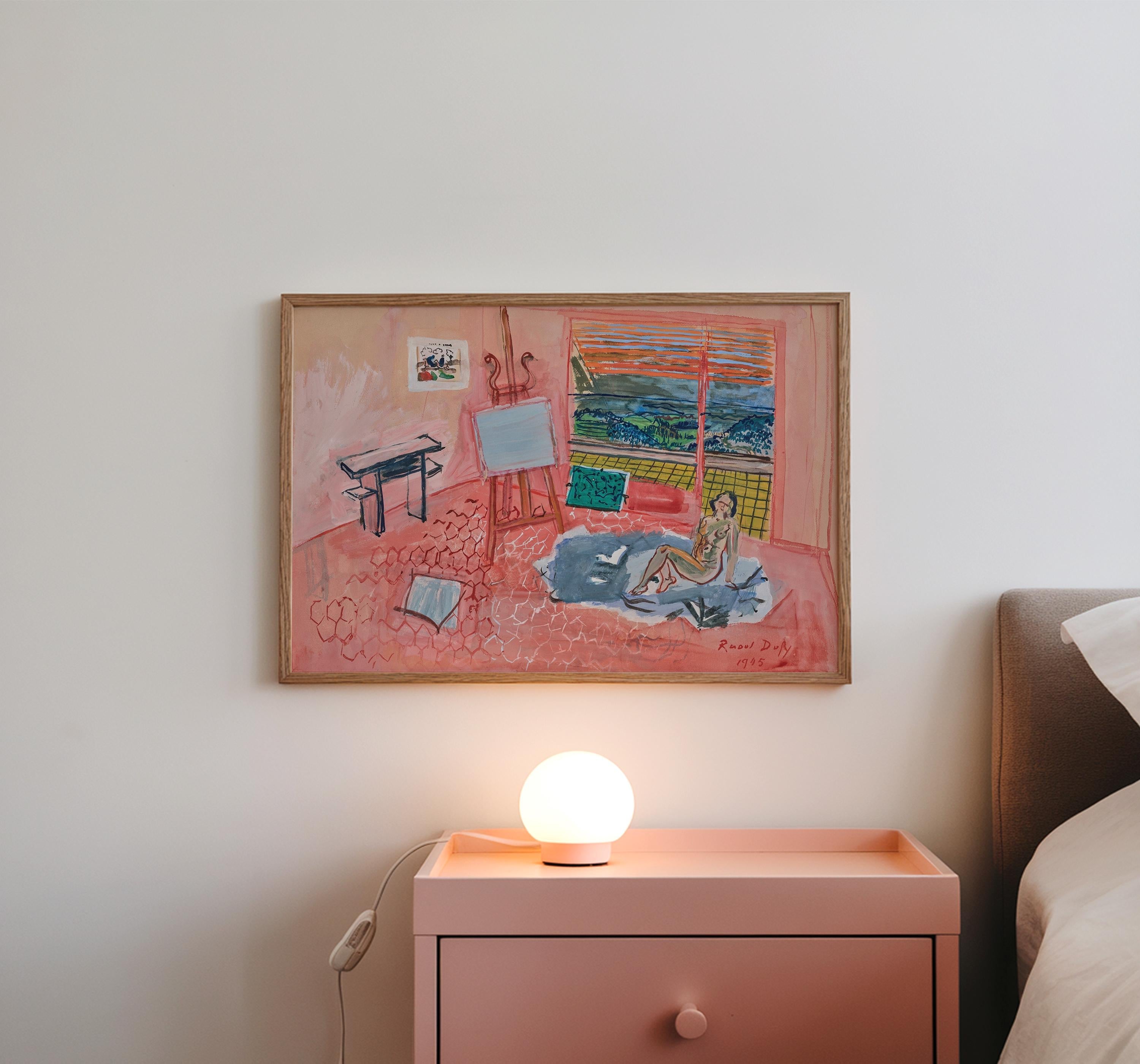 Raoul Dufy, Wall Decor Art Poster, Vintage Print, Abstract Pink Art Print, Fauvism Decor, Classic Abstract Art, Digital Download, Peach Art