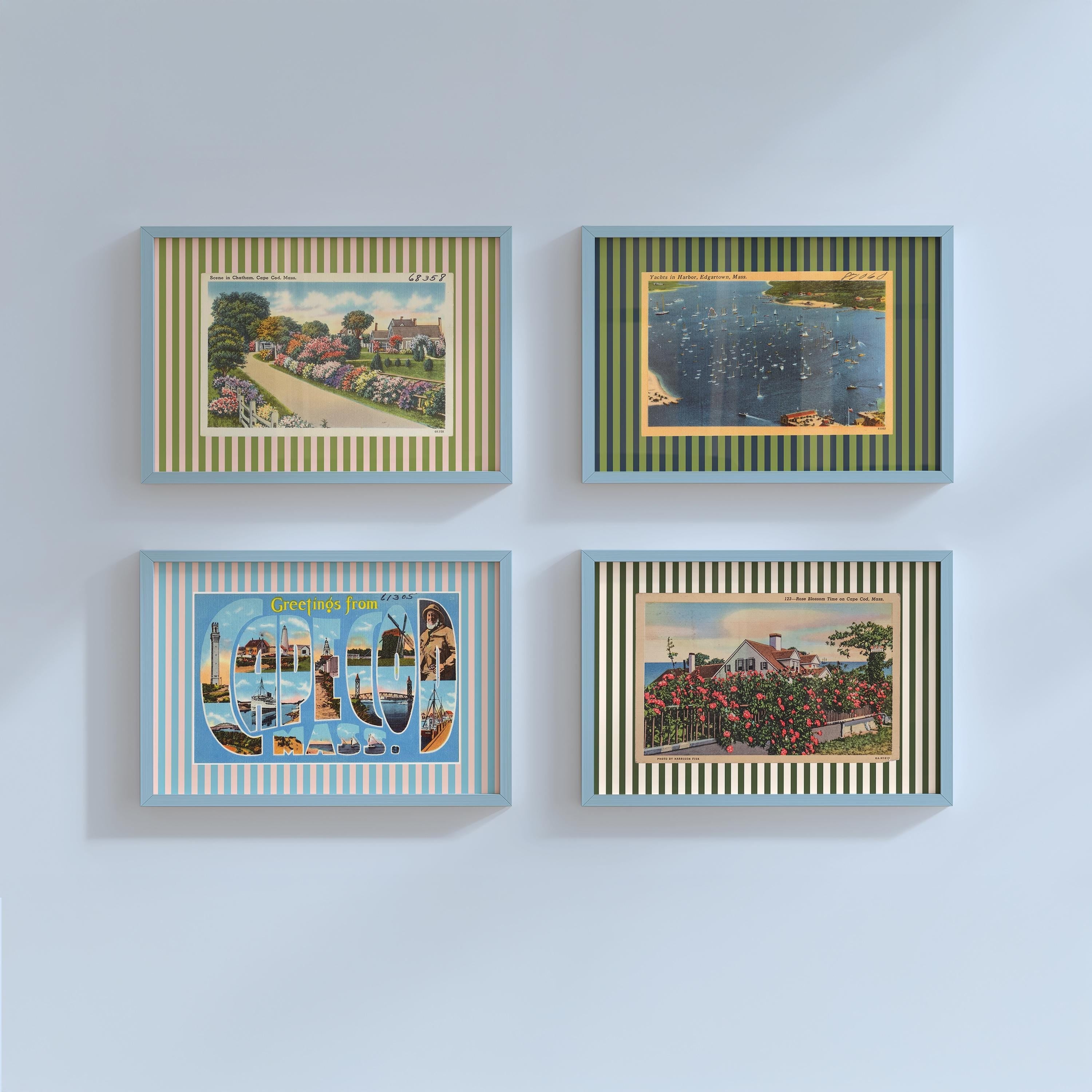 Set of 4 Cape Cod Gallery Wall Digital Art Prints
