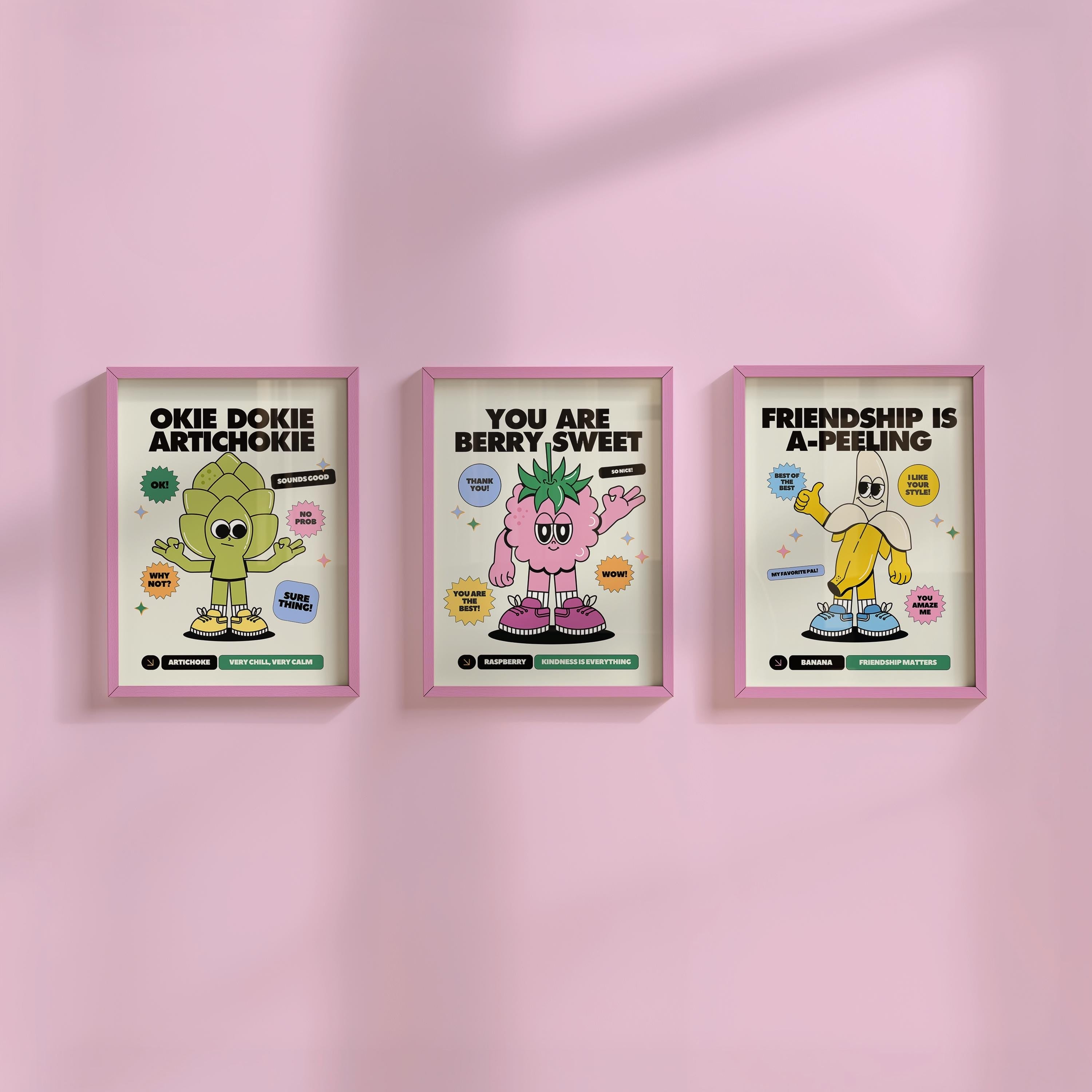 Set of 3 Kids and Classroom Digital Art Prints