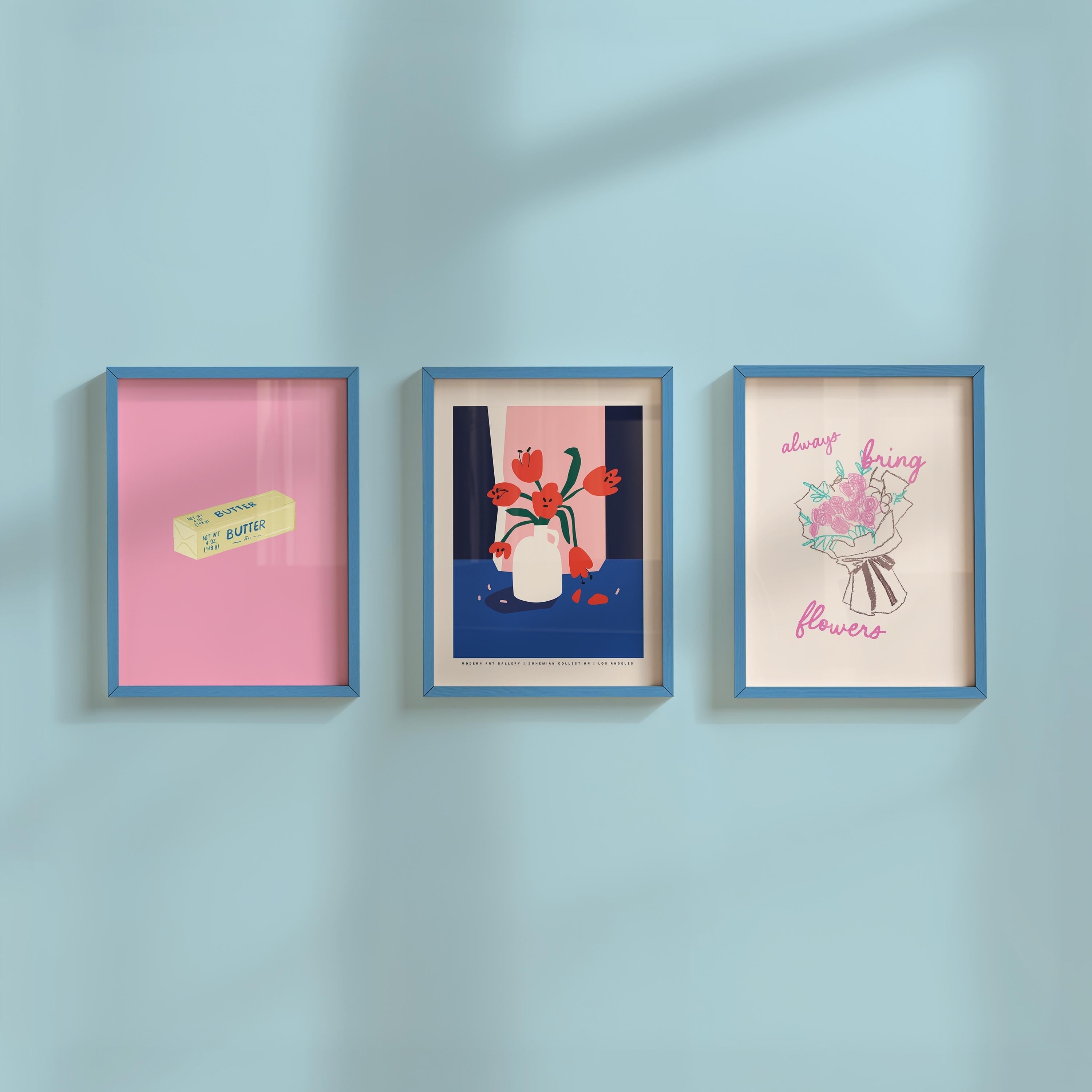 Set of 3 Gallery Wall Digital Art Prints