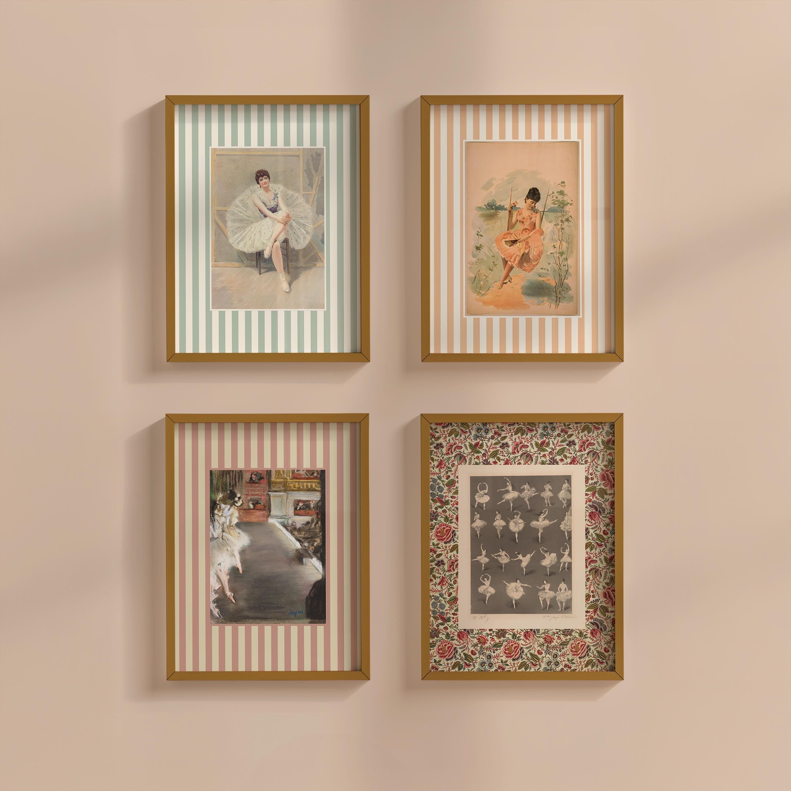 Gallery Wall Bundle of 4 Ballet Digital Art Prints