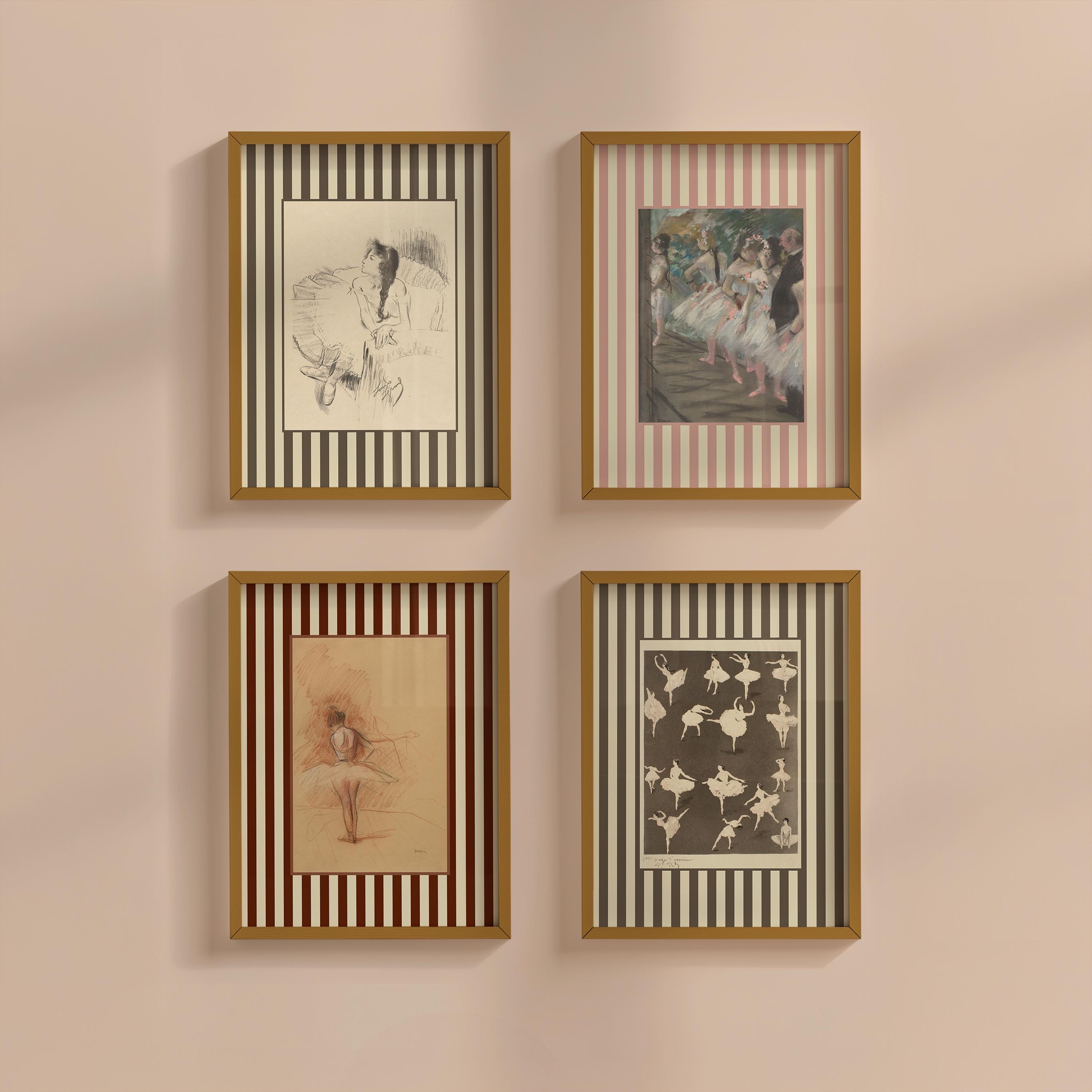 Gallery Wall Bundle of 4 Ballet Digital Art Prints