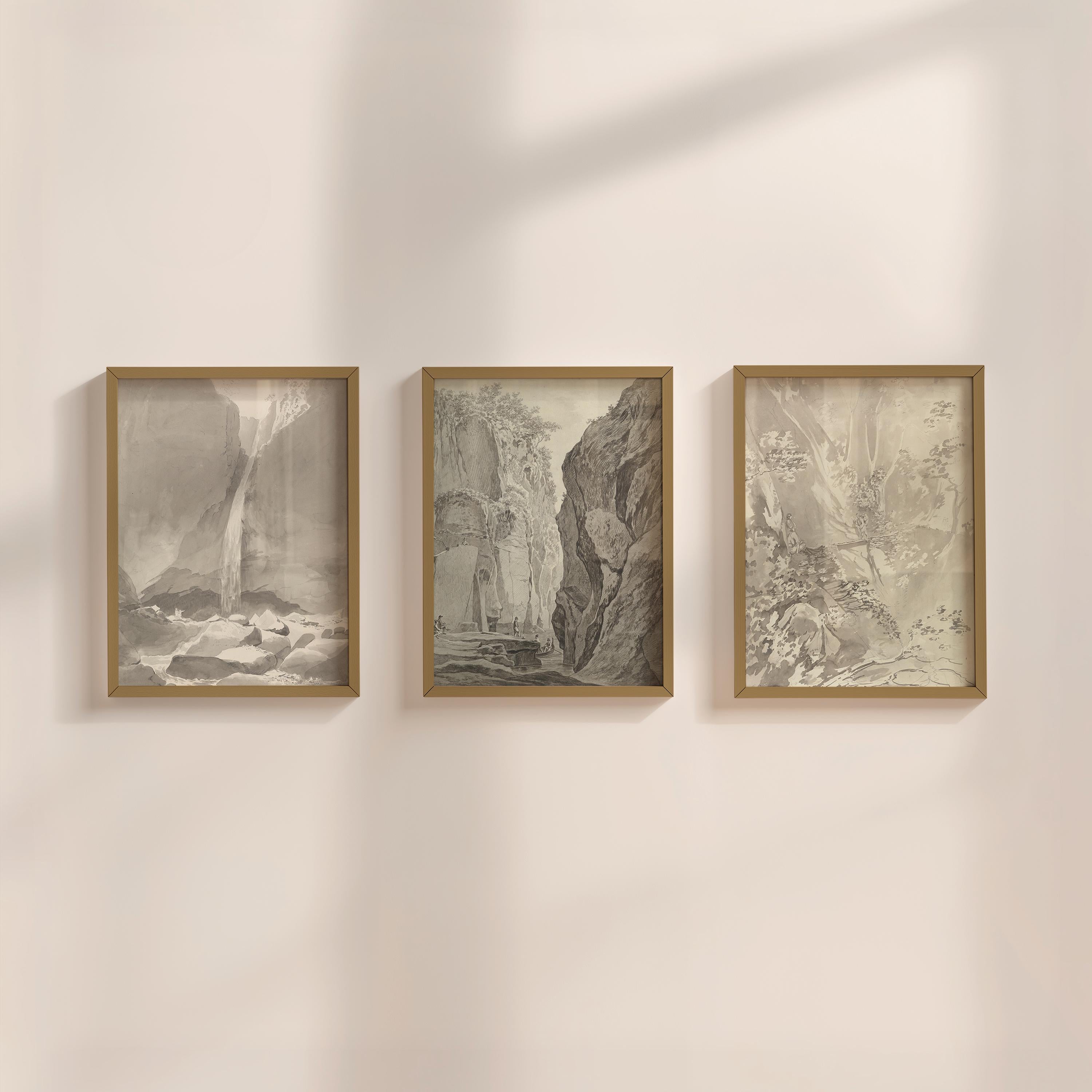 Gallery Wall Bundle of 3 Vintage Classic Painting Digital Art Prints