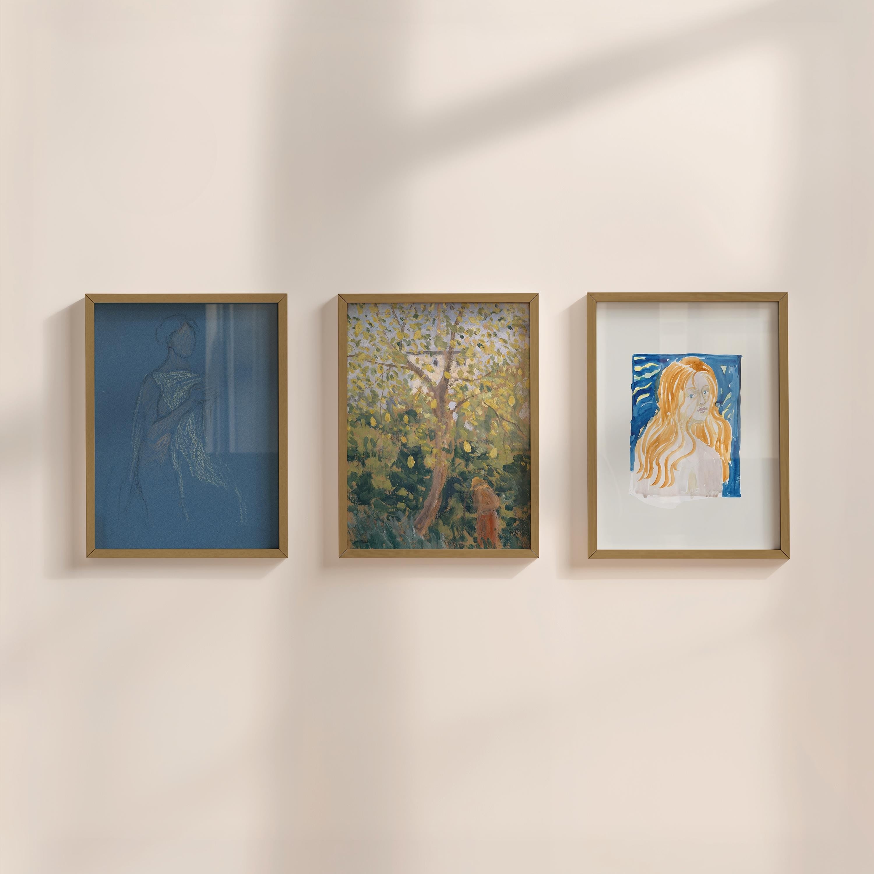 Gallery Wall Bundle of 3 Vintage Classic Painting Digital Art Prints