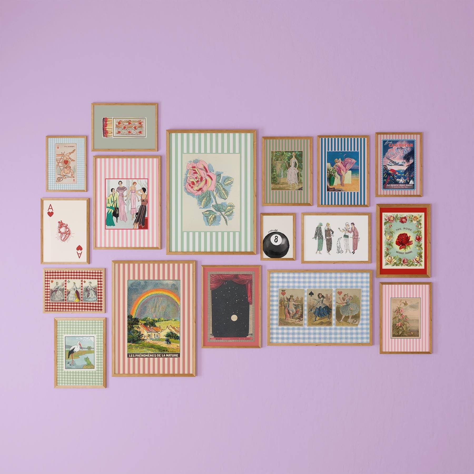 Gallery Wall Set of 17 Digital Art Prints