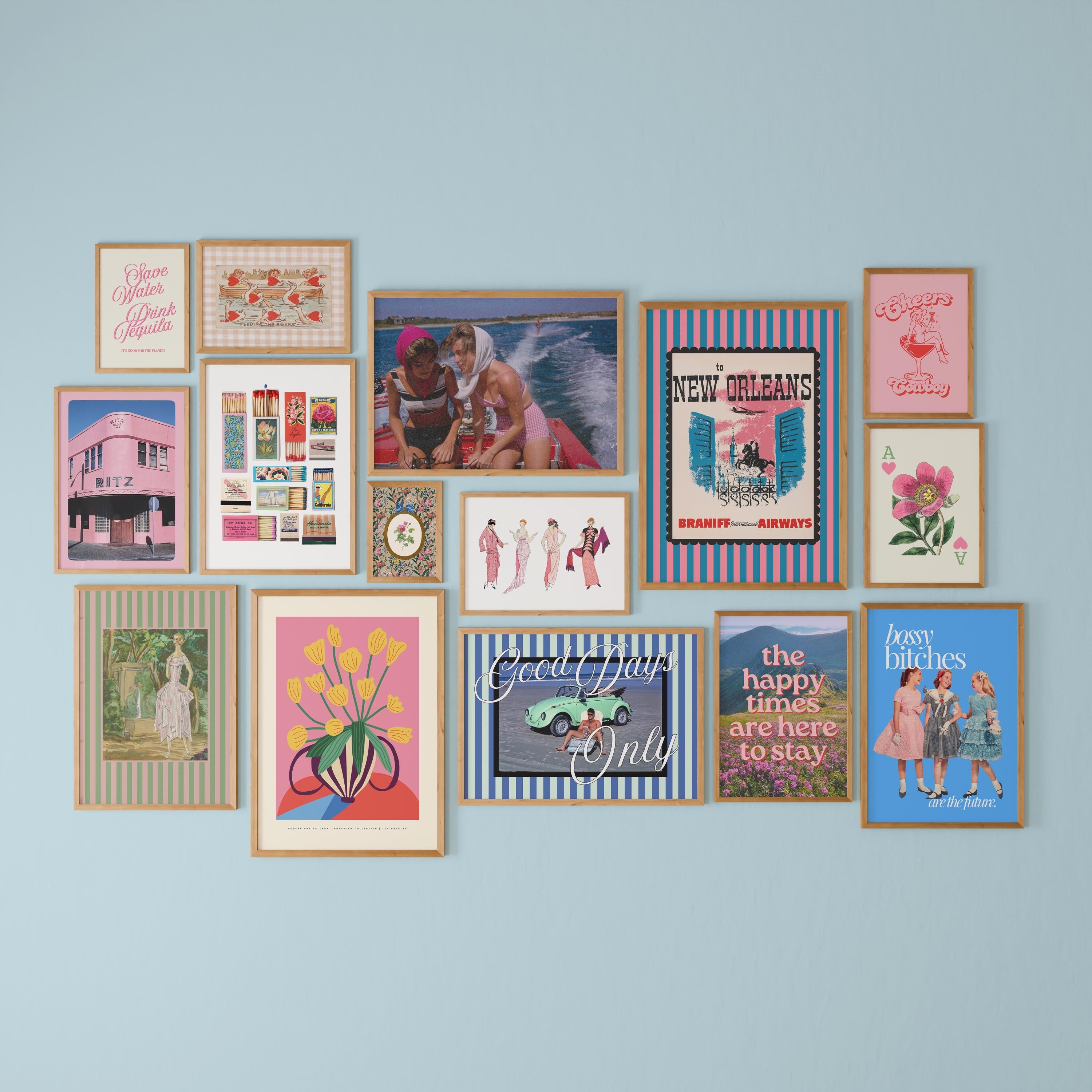 Gallery Wall Set of 15 Digital Art Prints