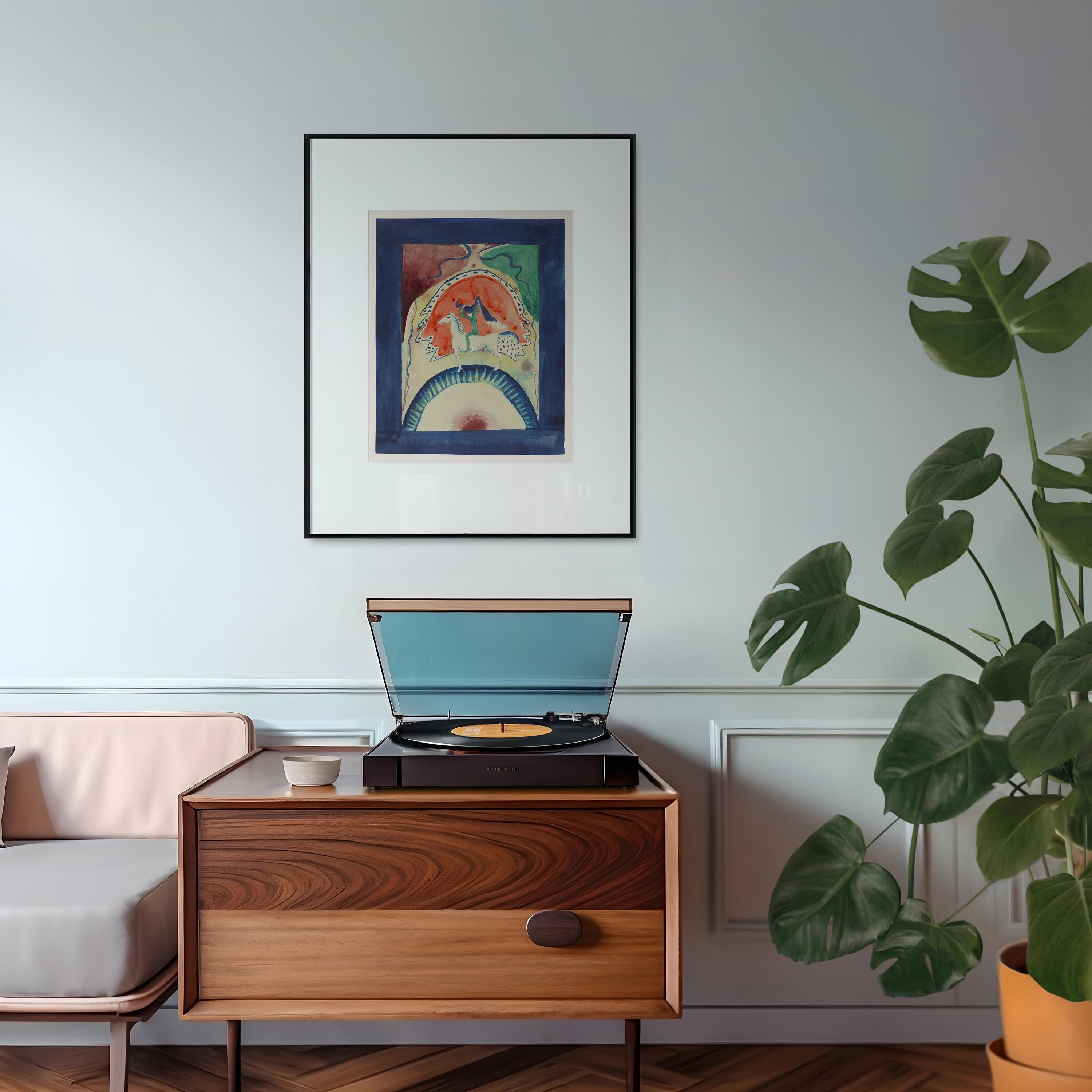 Kandinsky Art Print, Vintage Watercolor Painting, Living Room Decor, Downloadable Print, Large Wall Art, Vintage Art Print, Horse Abstract