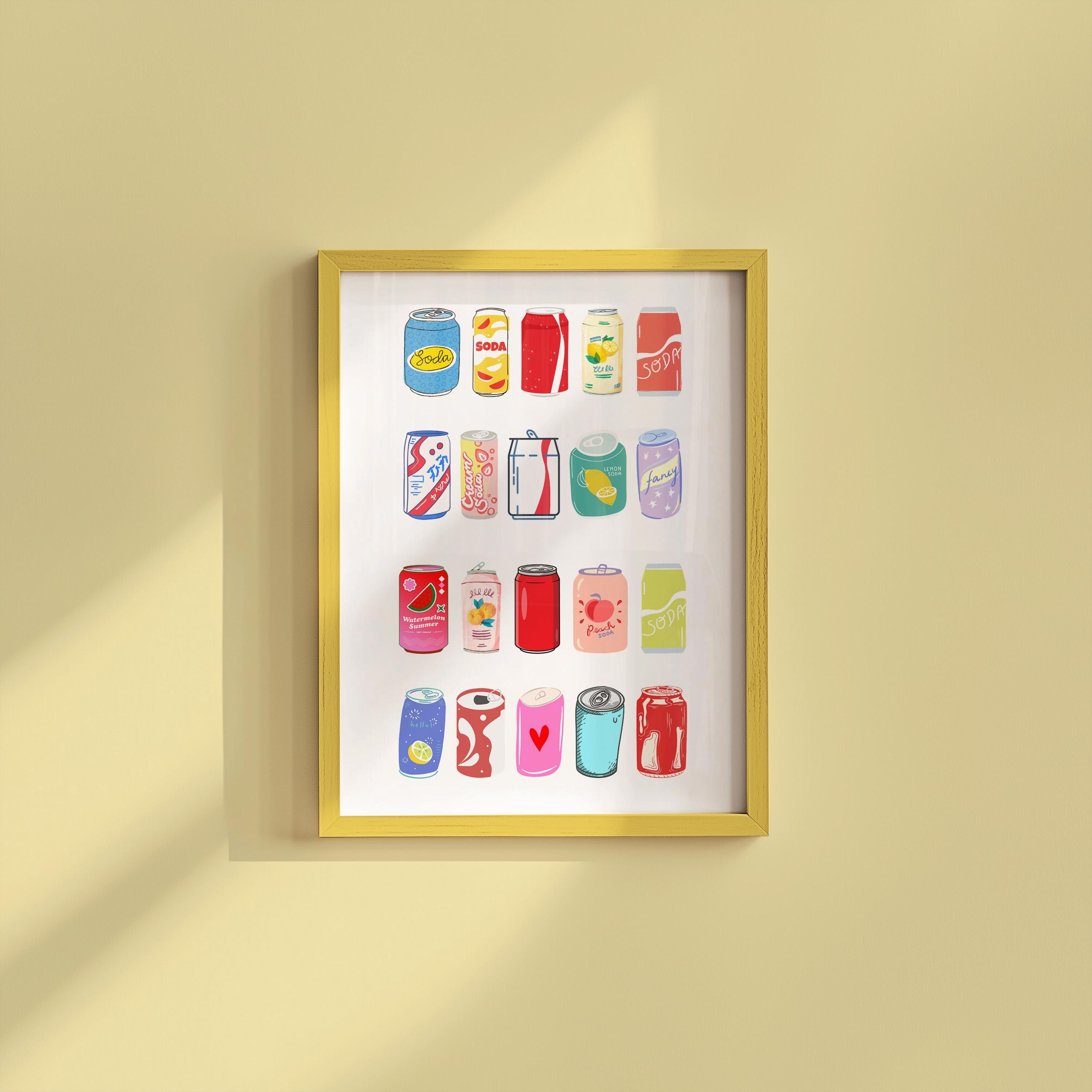 Soda Poster-Diet CokeWall Print-Digital Download-Preppy Pink Prints-Coke Wall Art-Vintage Doll Art-Y2K Aesthetic-Girly Bar Cart Art