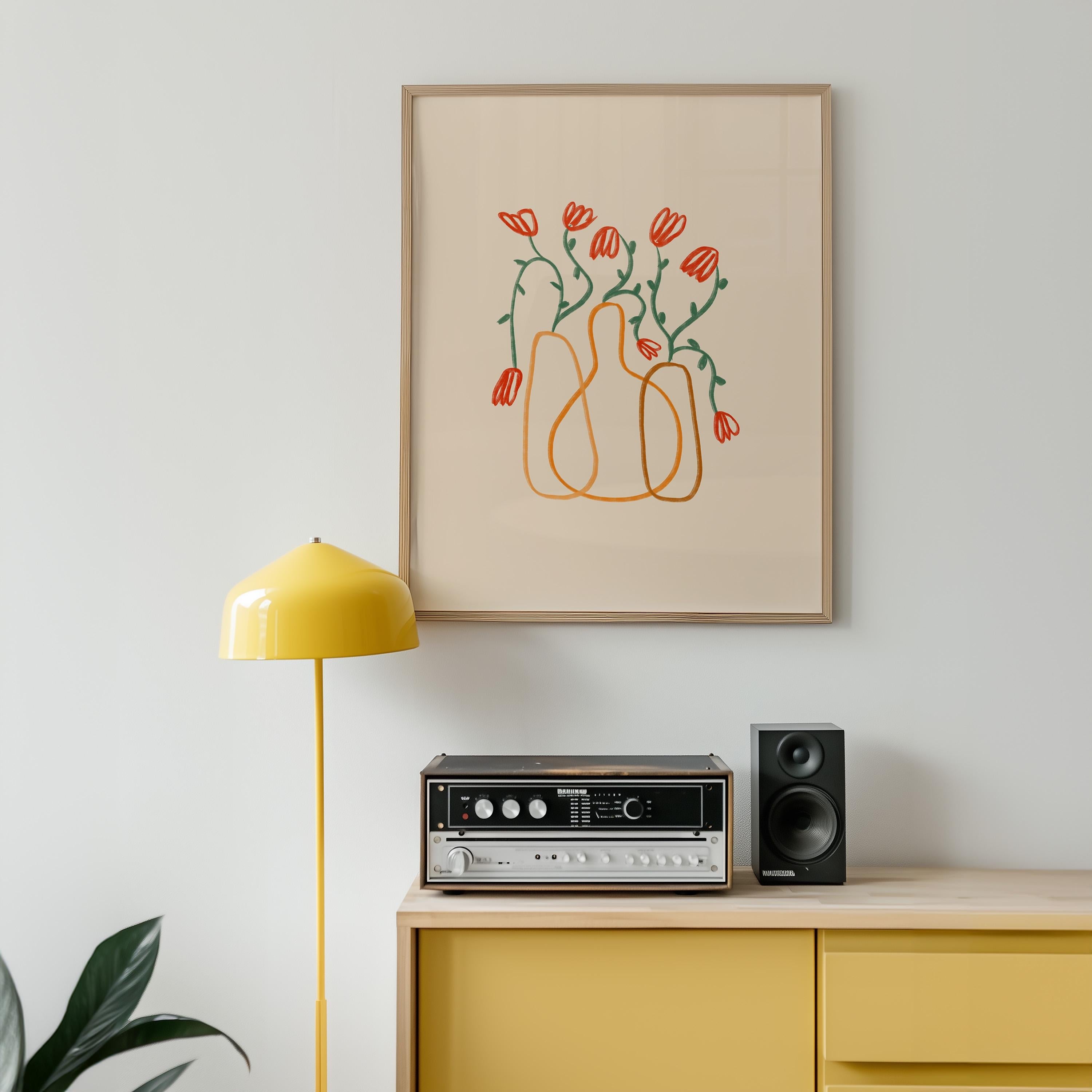Bouquet of Flowers, Floral Art, Art Prints Floral, Floral Decor, Colorful Print, Girls Bedroom, Gift Idea, Inspirational Art, Minimalist Art