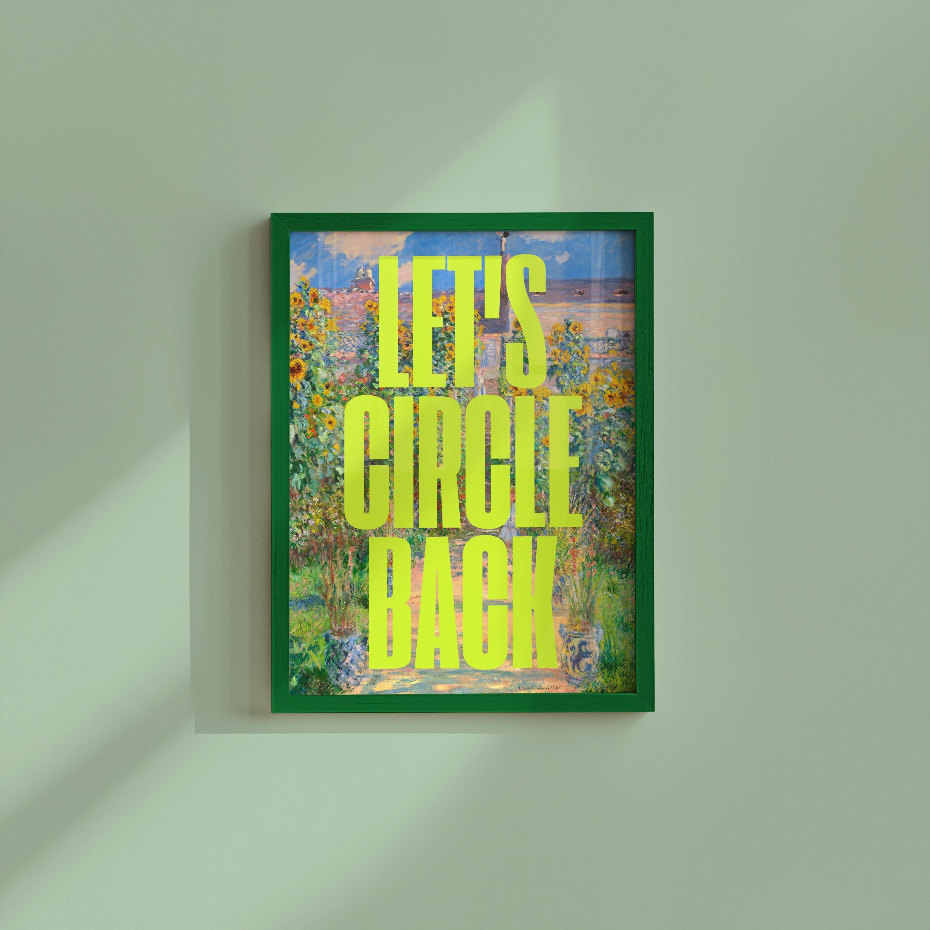 Altered Painting-Circle back-Monet Art-Funny Classic Art-Pop Art-Dorm Room Art-Downloadable Print-Trendy Art Print-Girly Art-office Art