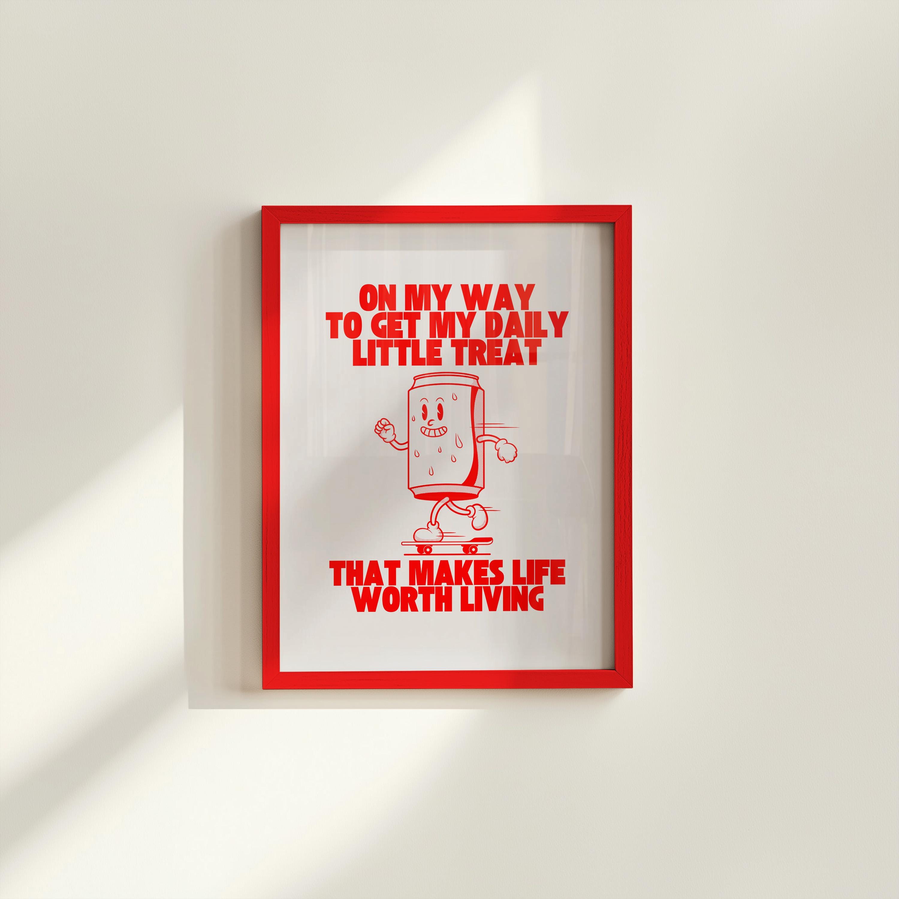 Diet Coke- Digital Download-Wall Print-Retro-Best Diet Coke Art-Large Girly Art-Funny Preppy Art-Soda Art Print-Bar Cart Print-Kitchen Art