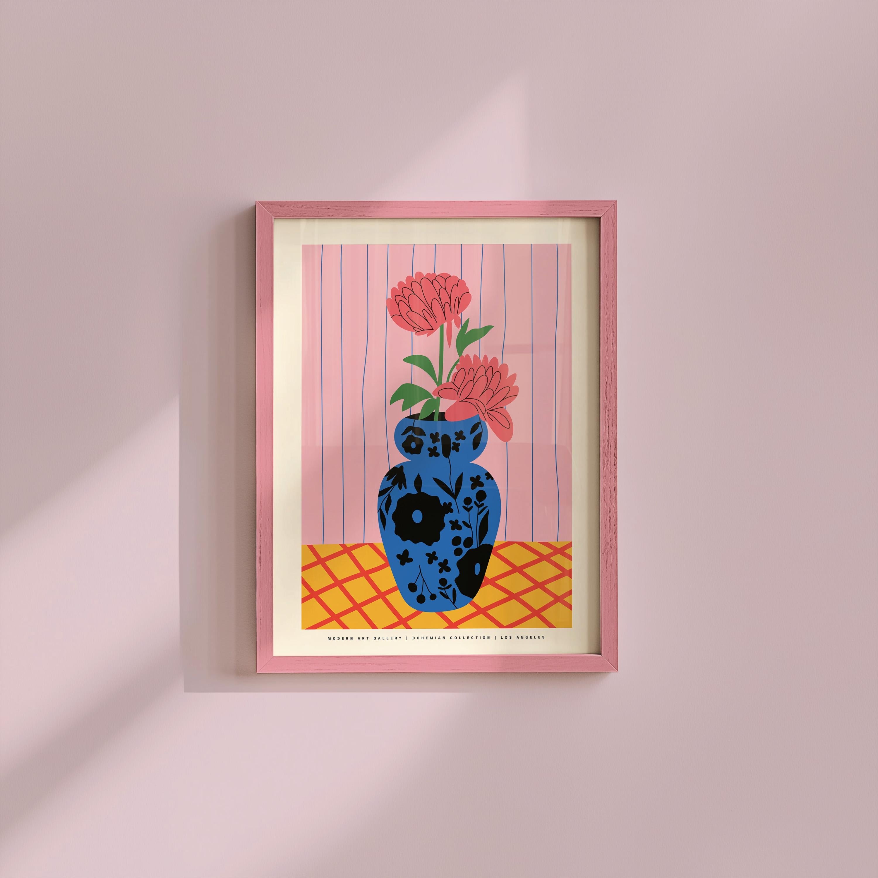 Pink Flower Bouquet Art, Abstract Floral Art, Wall Art Print, Digital Downloads, Botanical Art, Pink Floral Posters, Pink Art Print