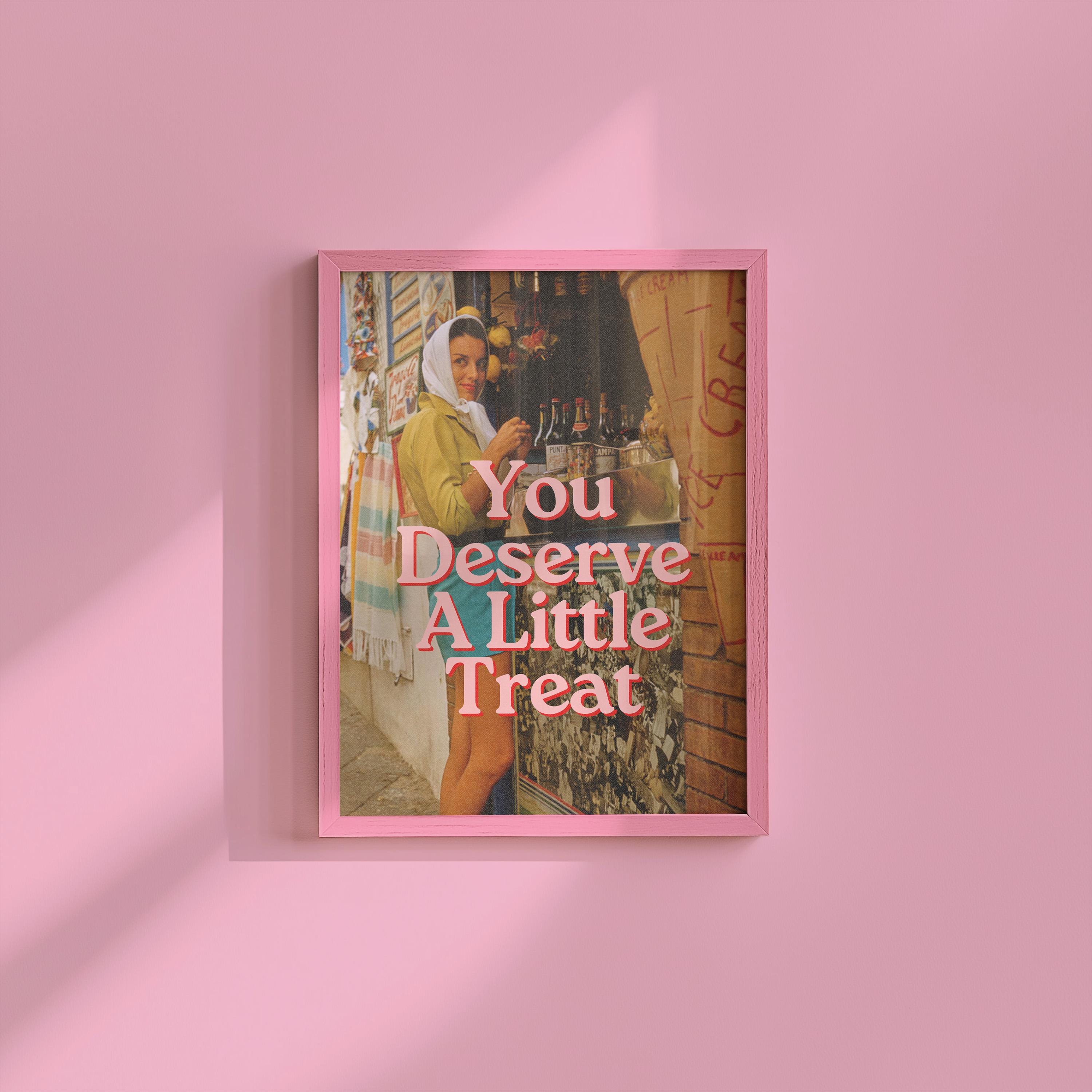 Little Treat Poster, Retro Photo Art Print, Preppy Art, Apartment Art, Trendy Decor, Vintage Poster, Bar Cart, Kitchen Art, Ice Cream Print