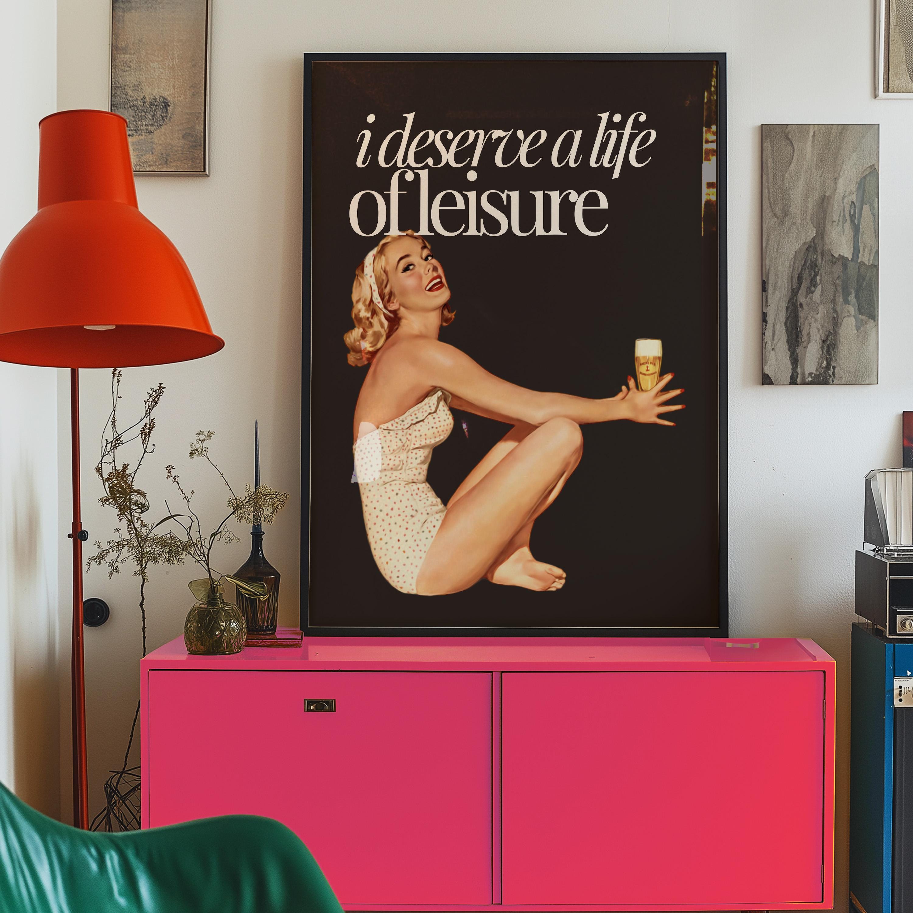 Life of Leisure Pulp Digital Art Print